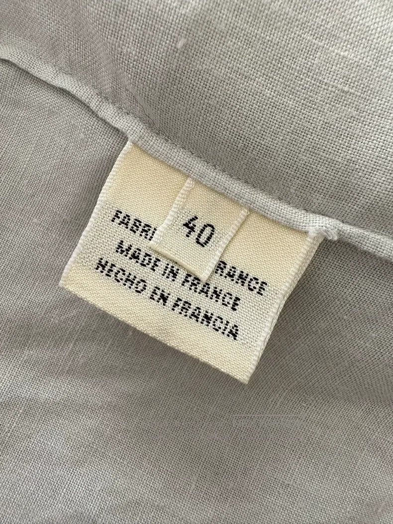 Hermes Hermes Exclusive V-Neck Linen Shirt, Light Blue Size S / US 4 / IT 40 - 9 Thumbnail