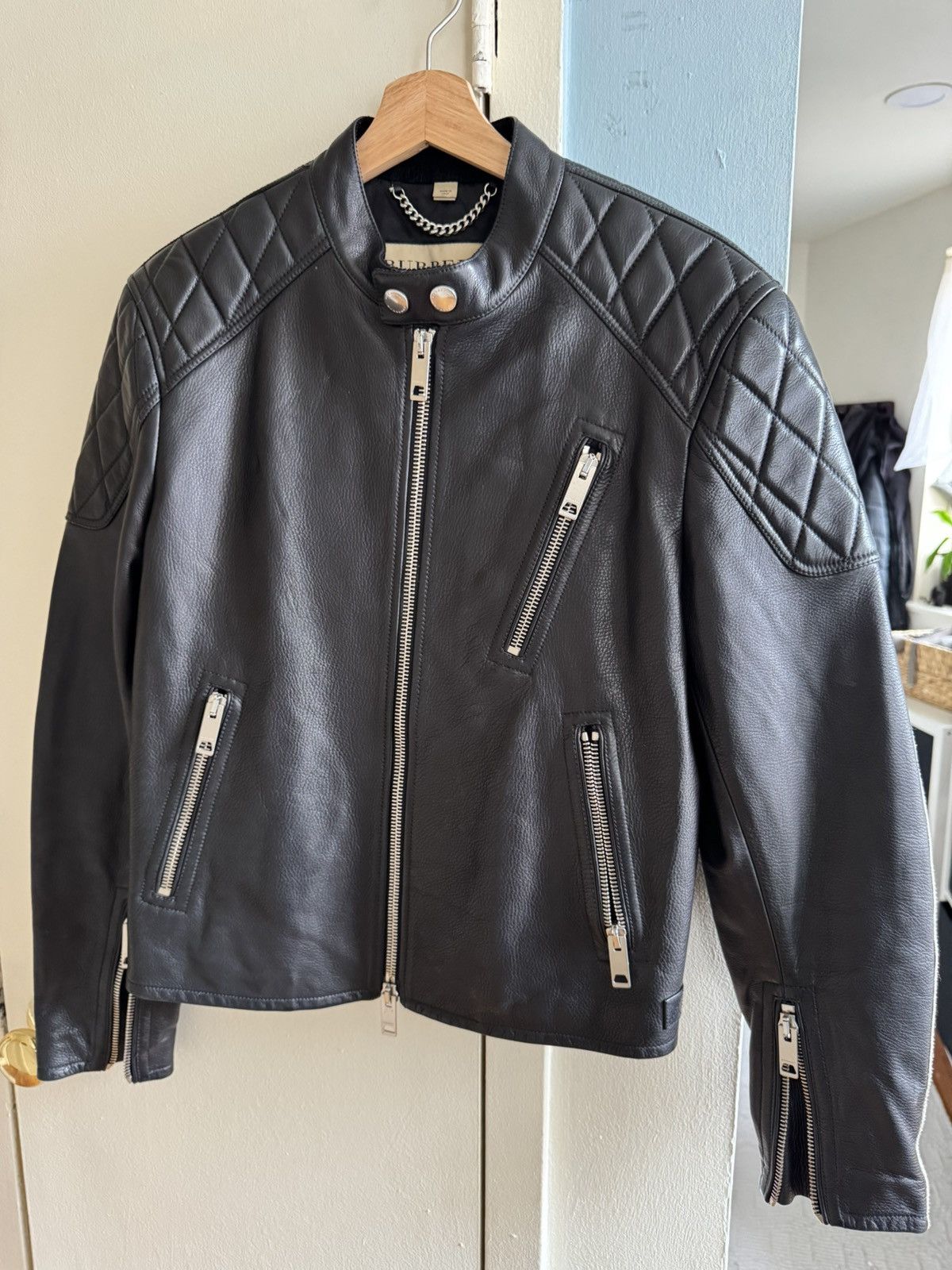 Burberry Burberry Leather quilted Jacket Size US M / EU 48-50 / 2 - 1 Thumbnail