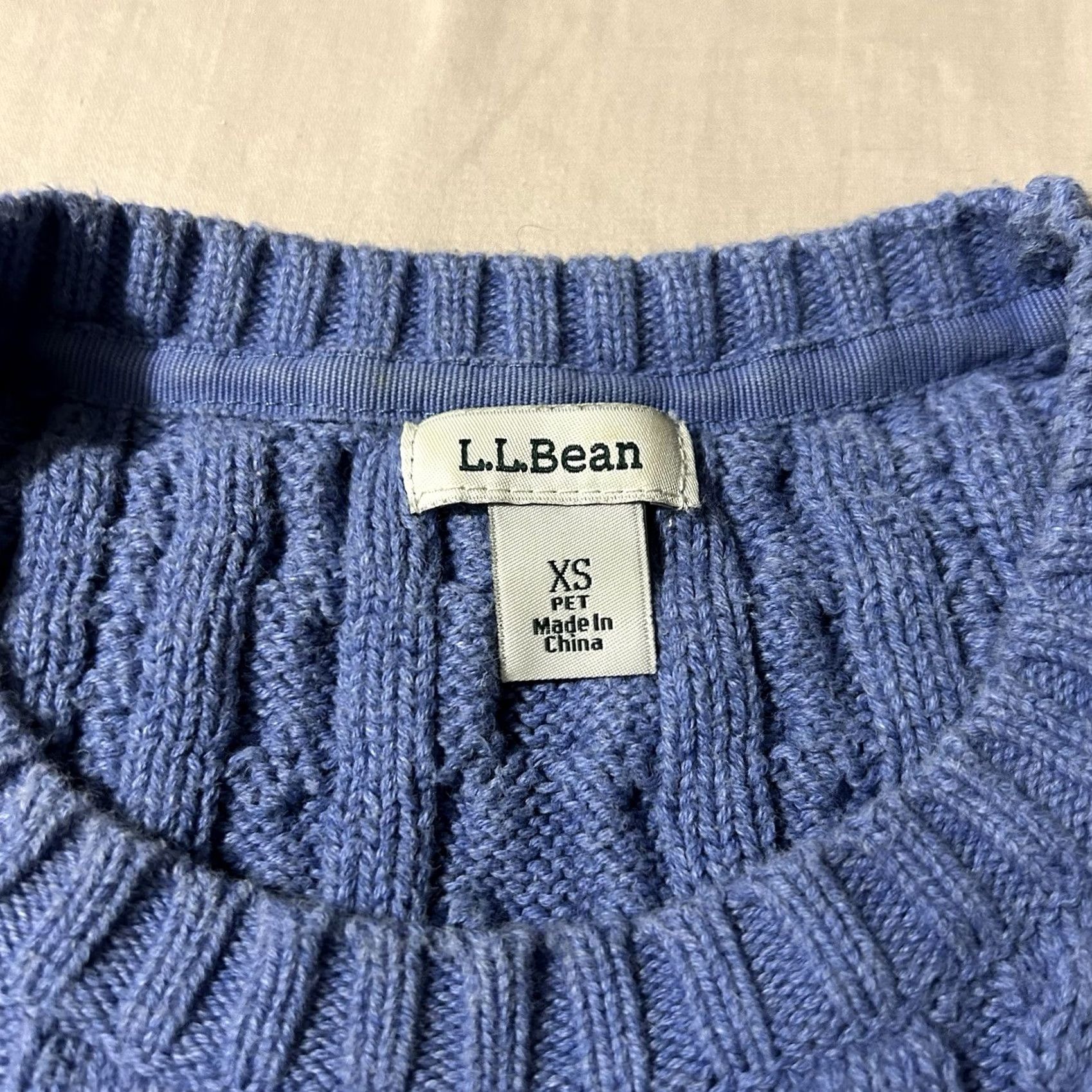 Vintage VINTAGE L.L. Bean Sweater Cable-Knit Fisherman XS Women Pullover Blue Size XS / US 0-2 / IT 36-38 - 3 Thumbnail