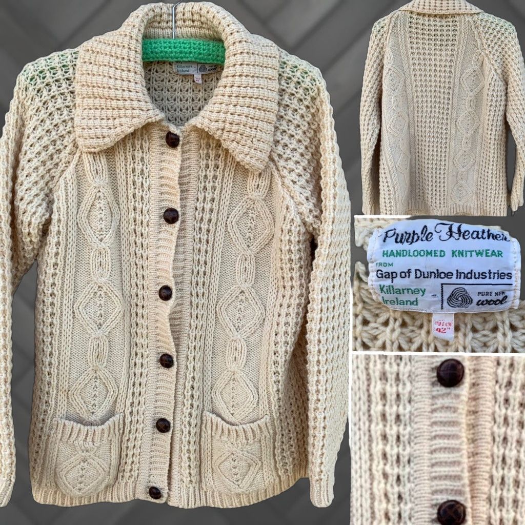 Gap VINTAGE Purple Heather hand loomed sweater Gap of Dunloe Industries 42 Size M / US 6-8 / IT 42-44 - 1 Thumbnail