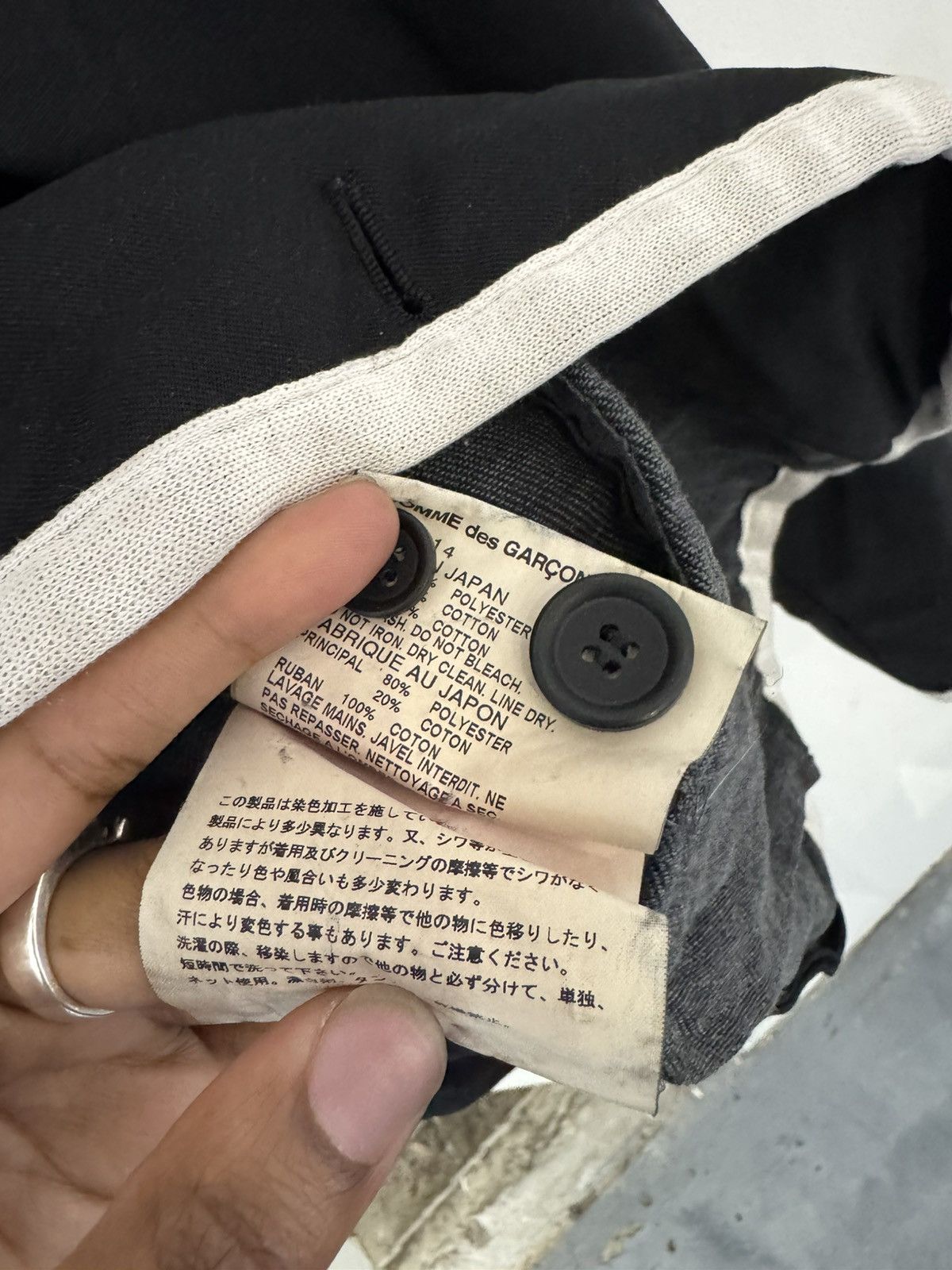 Comme des Garcons Comme des garçons BLACK tailored jacket XS Size 36S - 4 Thumbnail