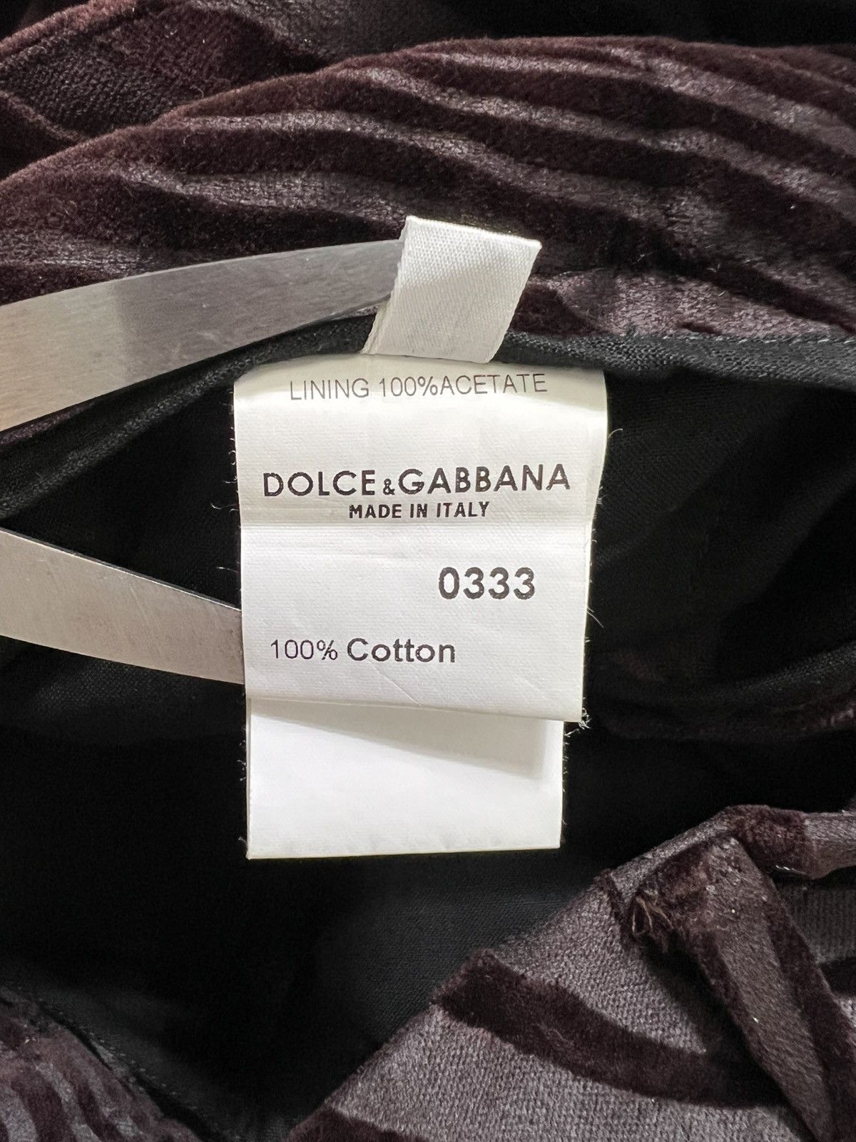 Dolce & Gabbana Dolce & Gabbana - Wood Pattern Allover Print Velvet Trouser Size US 30 / EU 46 - 17 Thumbnail