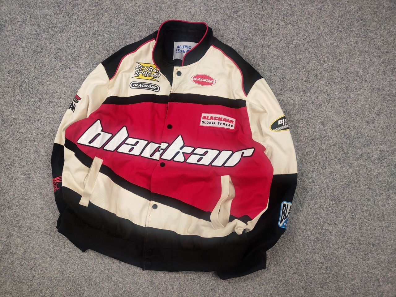 Vintage Aelfric Eden Blackair Vintage Racing Bomber Jacket Logo Y2K Size US M / EU 48-50 / 2 - 5 Thumbnail