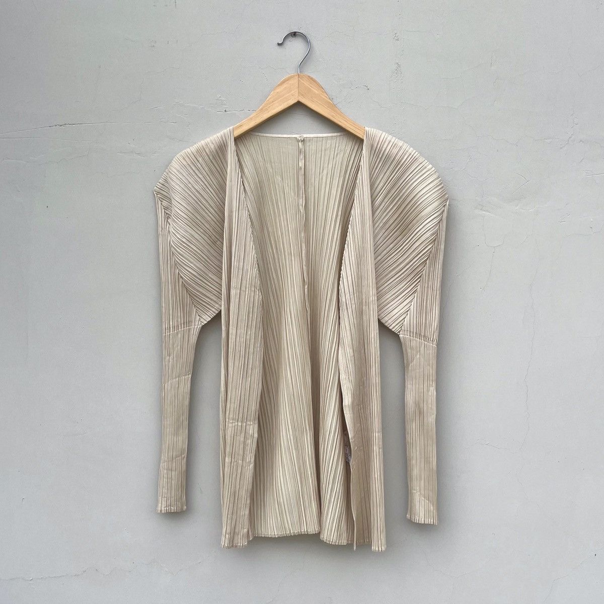 image of Issey Miyake x Issey Miyake Pleats Please Pleats Please Cardigan in Khaki, Women's (Size Medium)