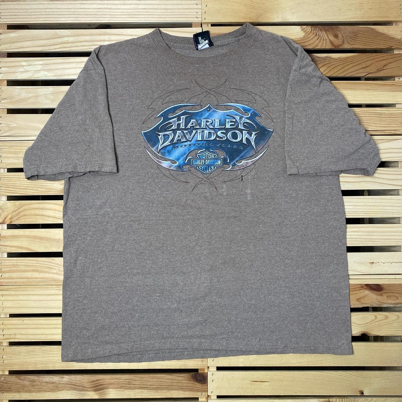 Harley Davidson Vintage Harley Davidson San Diego, CA Tan Biker Tee Size XL Size US XL / EU 56 / 4 - 1 Thumbnail