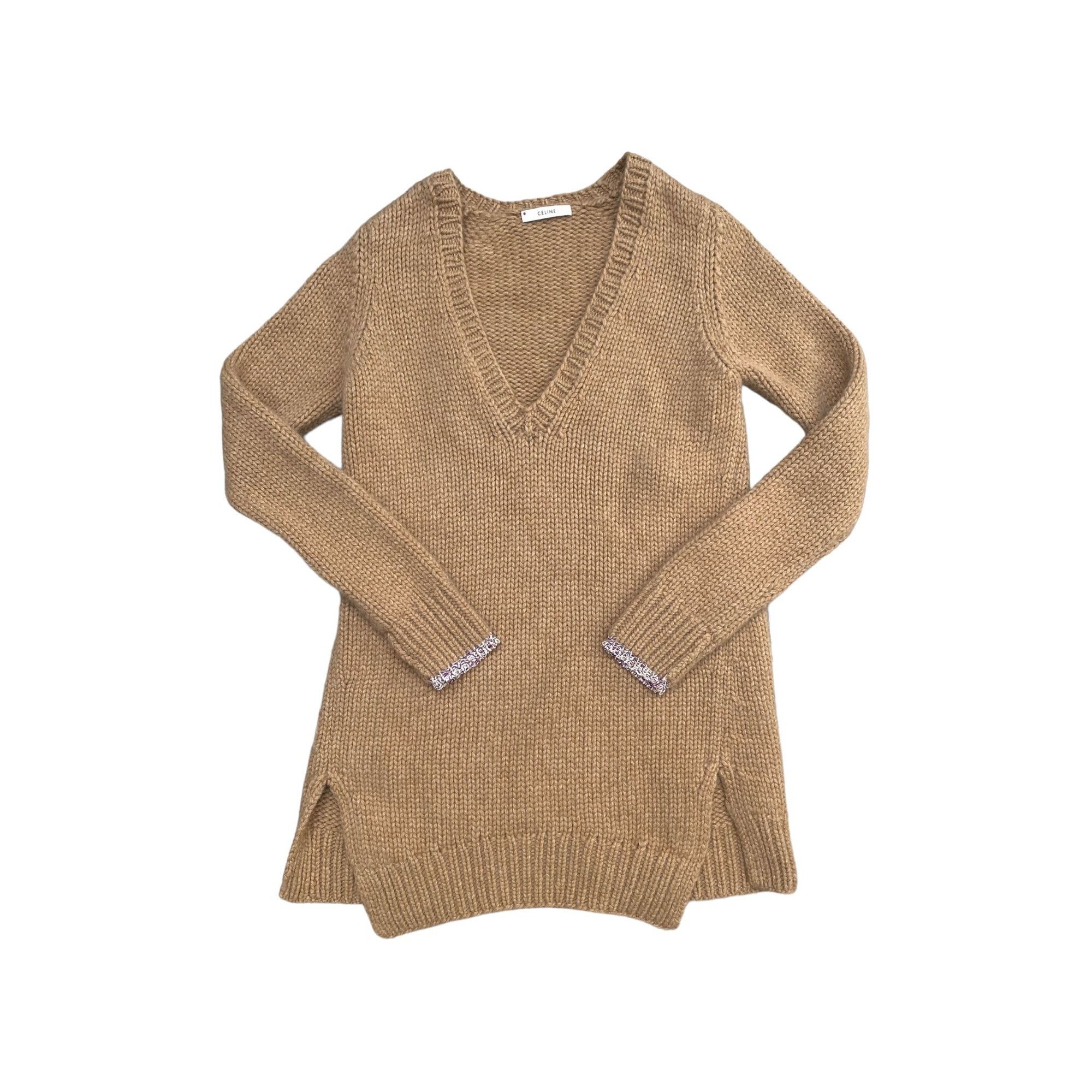 Celine Phoebe Philo Era Brown Wool Sweater Size M / US 6-8 / IT 42-44 - 1 Thumbnail