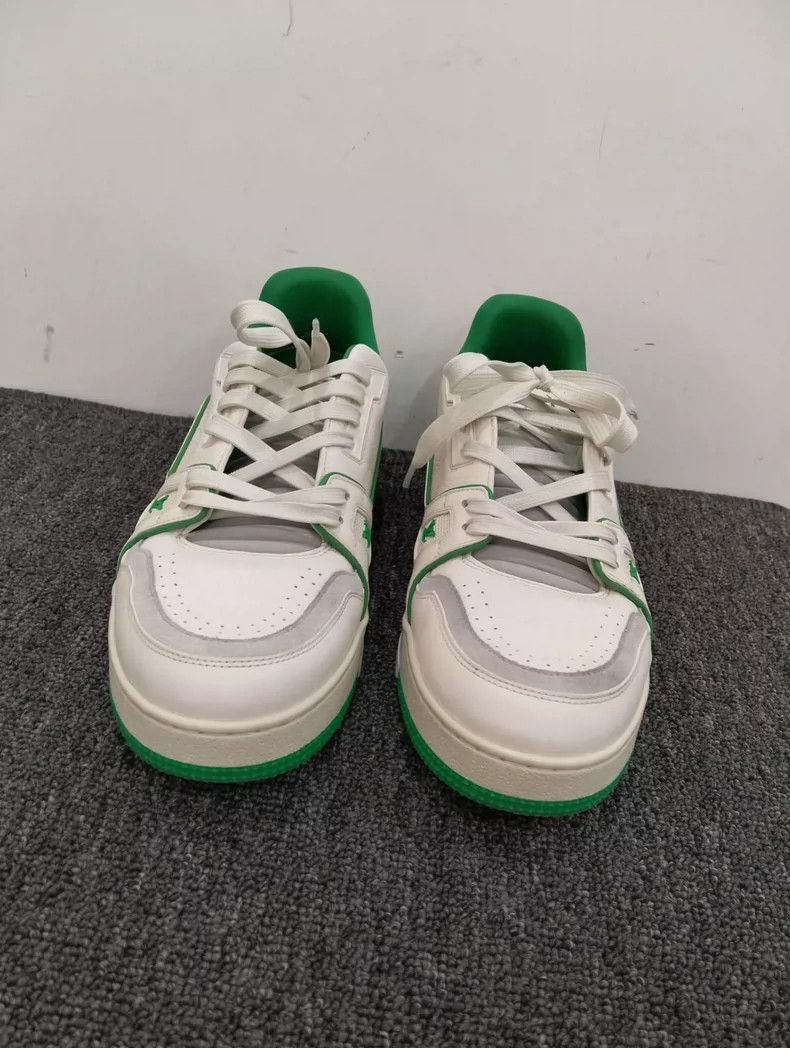 Louis Vuitton Green Trim Trainer Sneakers-2507