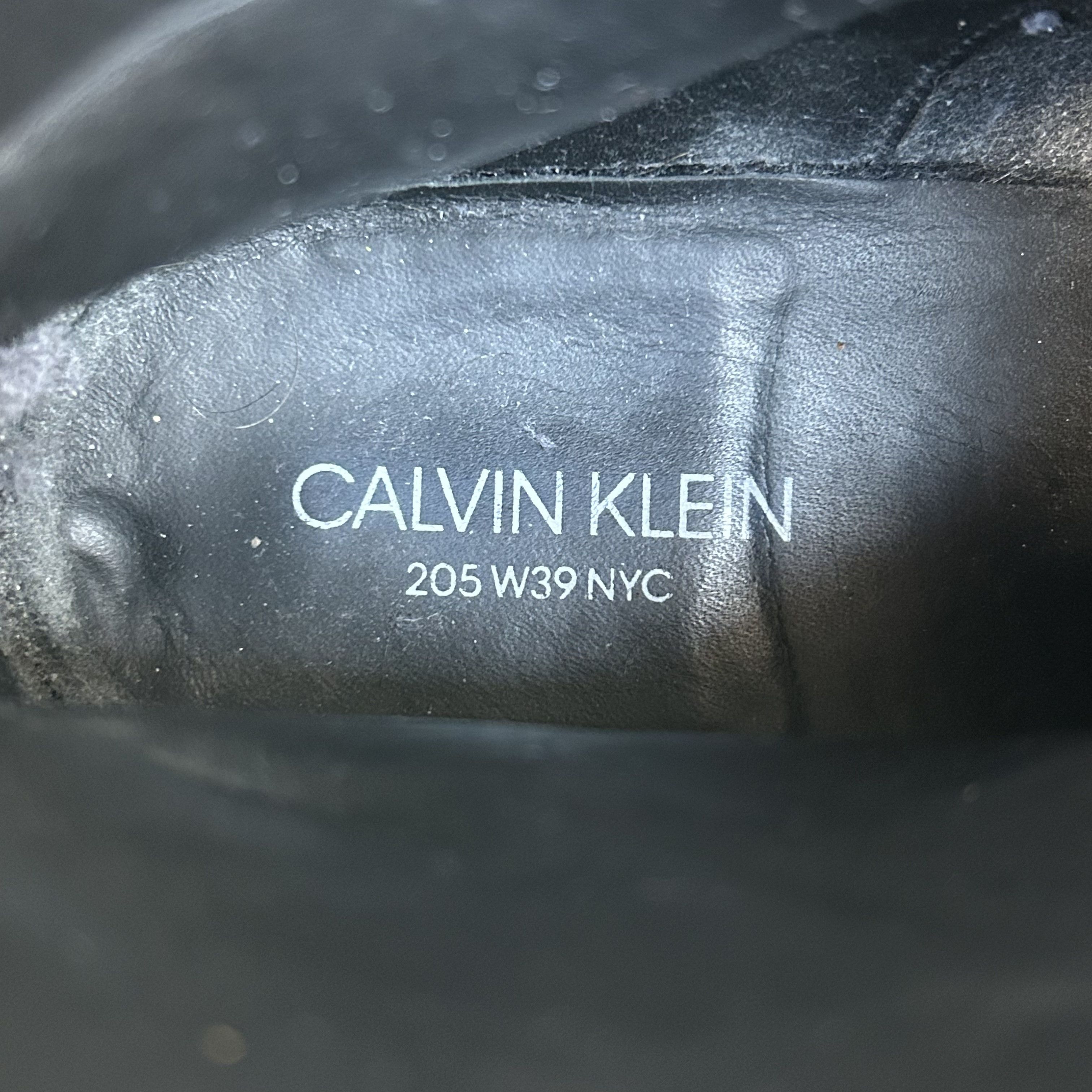Calvin Klein 205W39NYC CK205 Grey/Cream Patent Leather Combat Boots Shoes Size US 9 / EU 42 - 9 Thumbnail