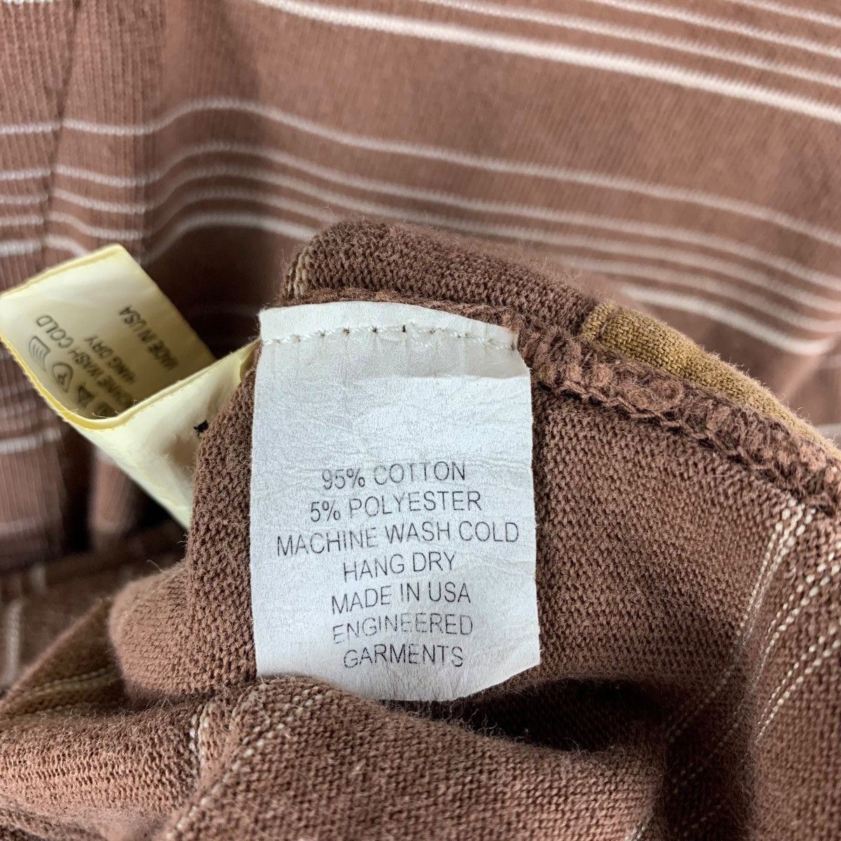 Engineered Garments × Japanese Brand ENGINEERED GARMENTS stripe brown cardigan Size S / US 4 / IT 40 - 13 Thumbnail