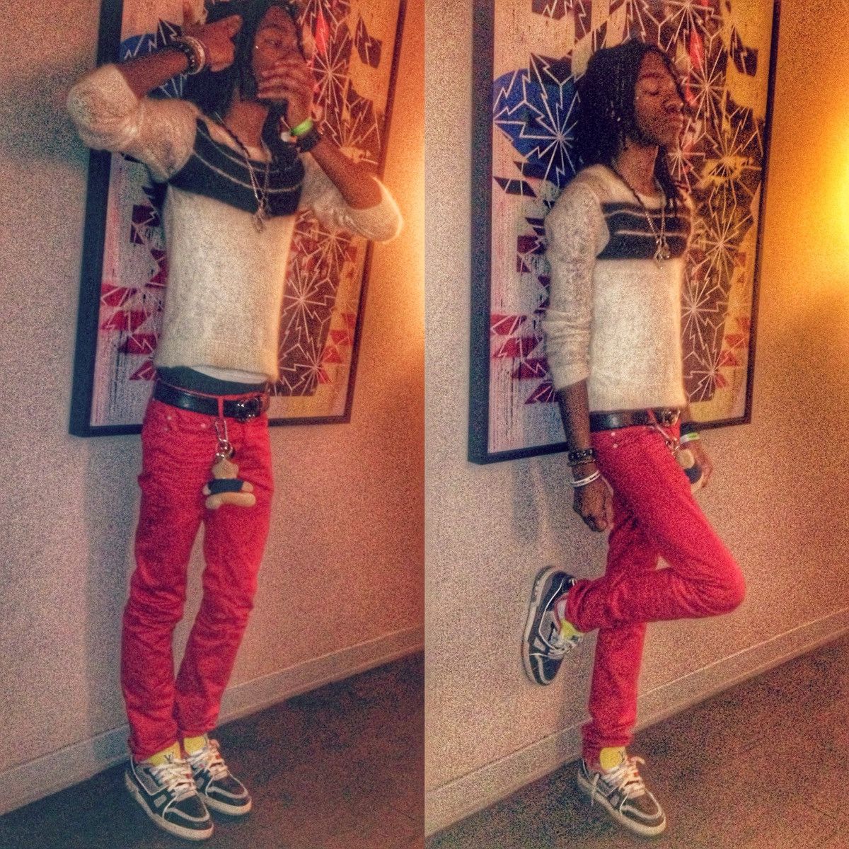 Dior × Hedi Slimane Dior Homme SS05 Red denim Size US 27 - 6 Thumbnail
