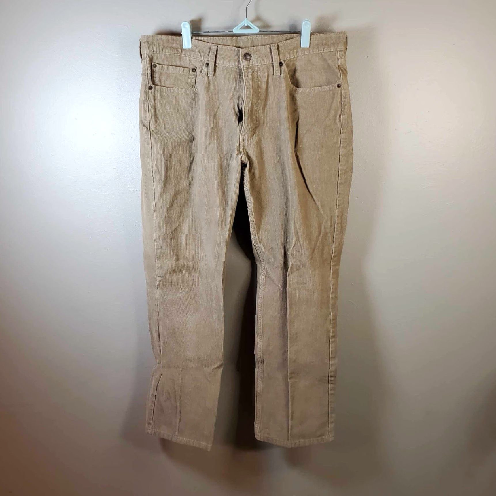 Levi's VINTAGE Levi's 515 Corduroy Pants 36 X 29 Beige White Tab Tag Dress Pants Men Size US 36 / EU 52 - 4 Thumbnail