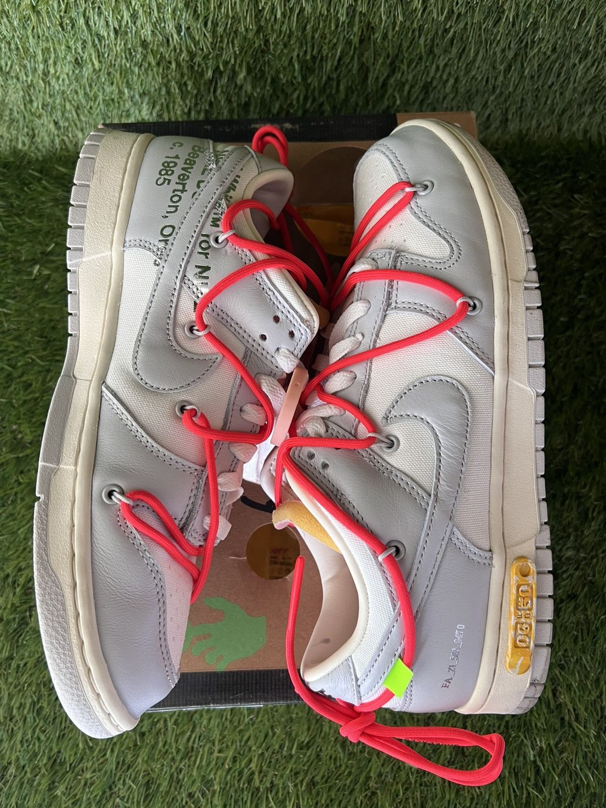 Nike × Off-White Nike Dunk Low Off-White Lot 6 Size US 9.5 / EU 42-43 - 4 Thumbnail