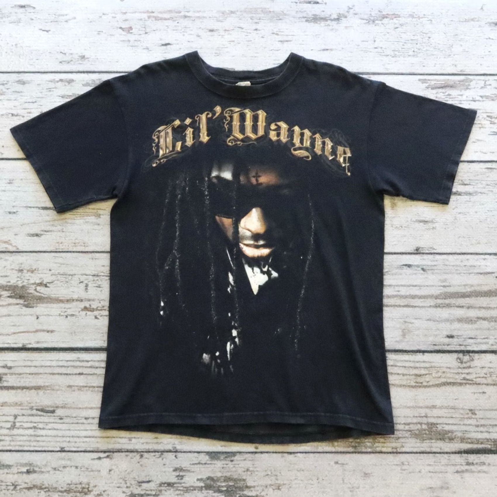 Vintage VINTAGE Lil Wayne Tee Shirt M Black Tshirt Mens Size US M / EU 48-50 / 2 - 2 Thumbnail