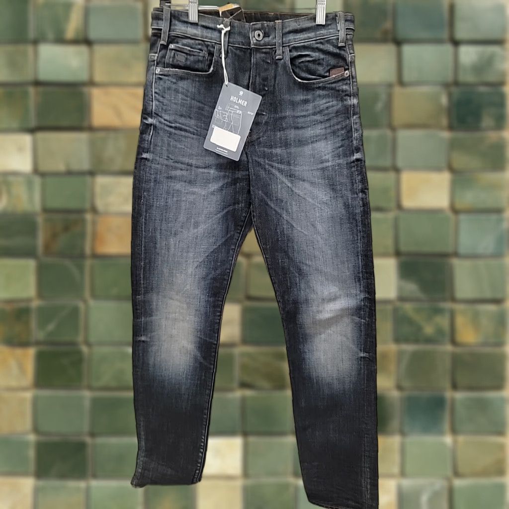 G-Star G-STAR RAW Holmer Slim Jeans Mens Size 30x34 Black Denim Button Fly Skinny Casual Clothing Size US 30 / EU 46 - 1 Thumbnail