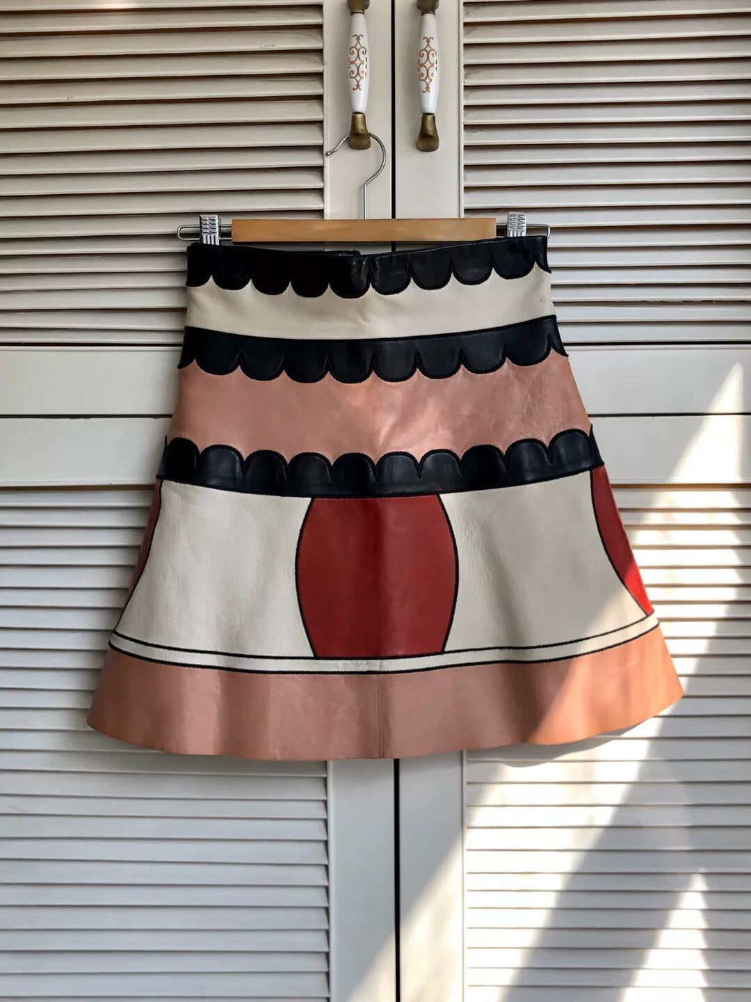 Valentino Red Valentino Leather Mini Skirt Size US 38 / EU 54 - 1 Thumbnail