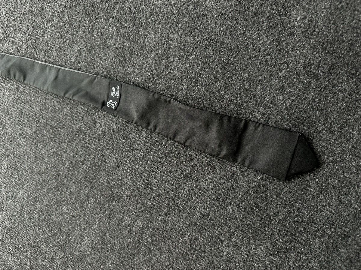 Other 🚨 LEATHER BLACK ITALY TIE LUXURY VNTG RARE OLD MONEY Size ONE SIZE - 3 Thumbnail