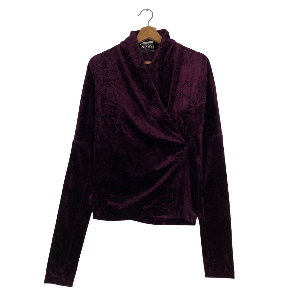 Vintage 🔥Velvet Long Sleeve Turtle Neck Norma Kamali Size M / US 6-8 / IT 42-44 - 1 Thumbnail