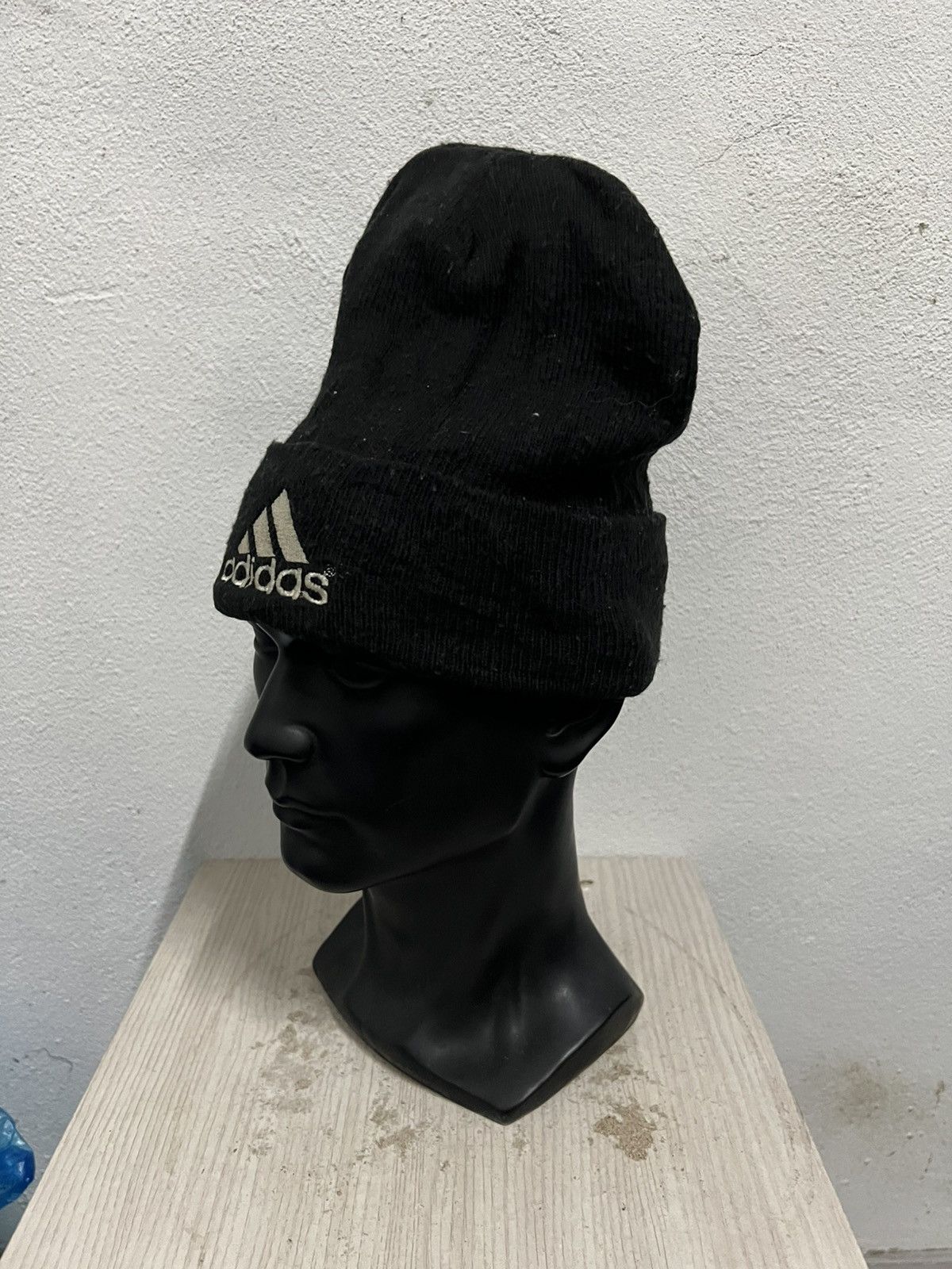 Vintage Vintage Adidas Big Logo Beanie Hat Size ONE SIZE - 3 Thumbnail