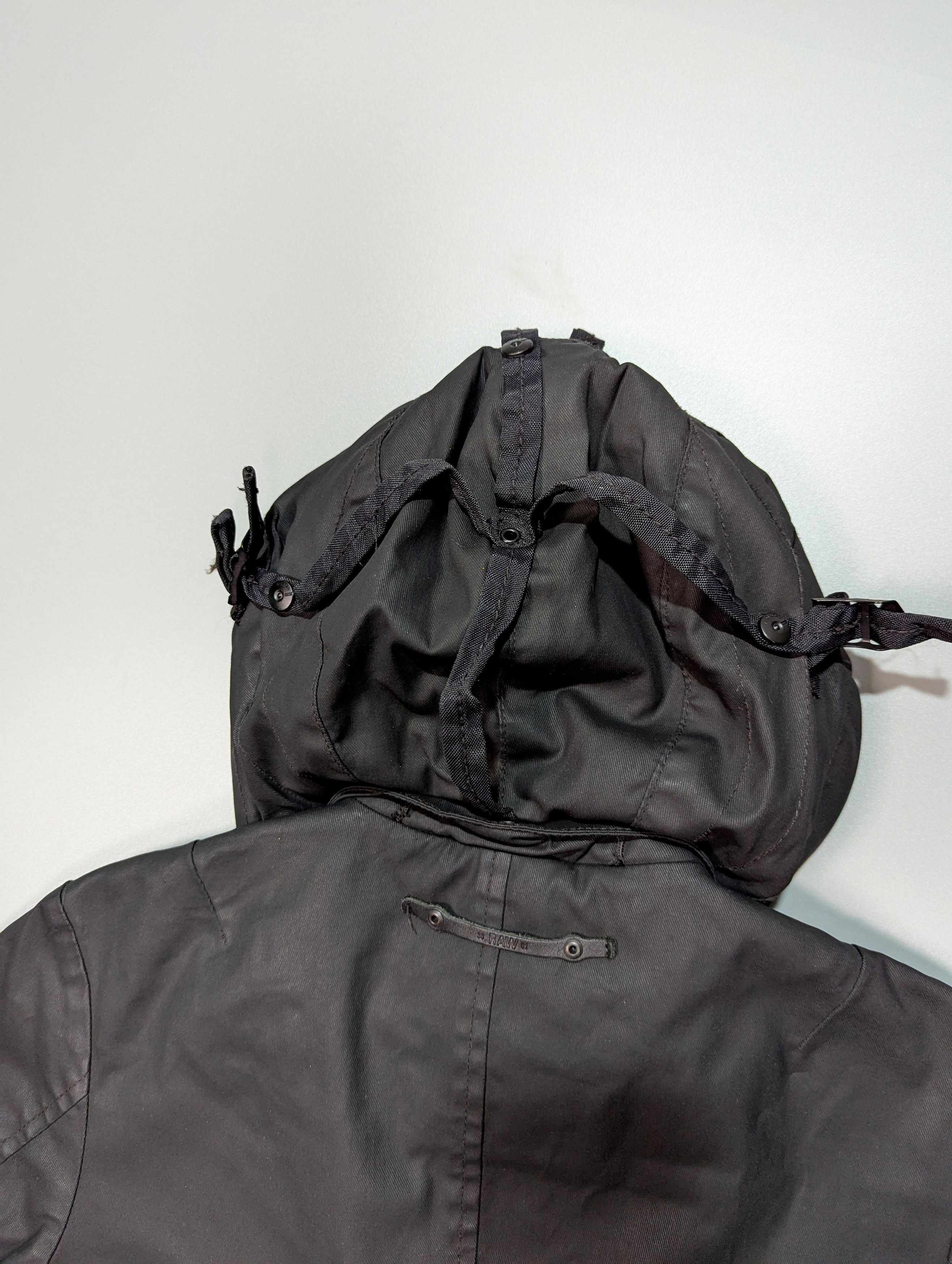 G-Star G - Star RAW Shefton Hooded Womens Black Long Coat/Jacket Size S / US 4 / IT 40 - 9 Thumbnail