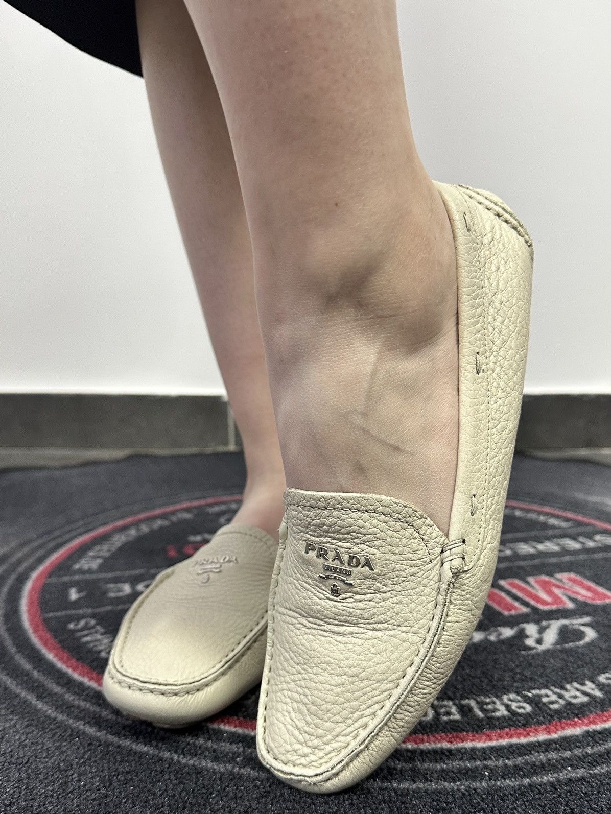 Prada × Vintage Vintage PRADA Logo Moccasin Loafers y2k Size US 8 / IT 38 - 1 Thumbnail