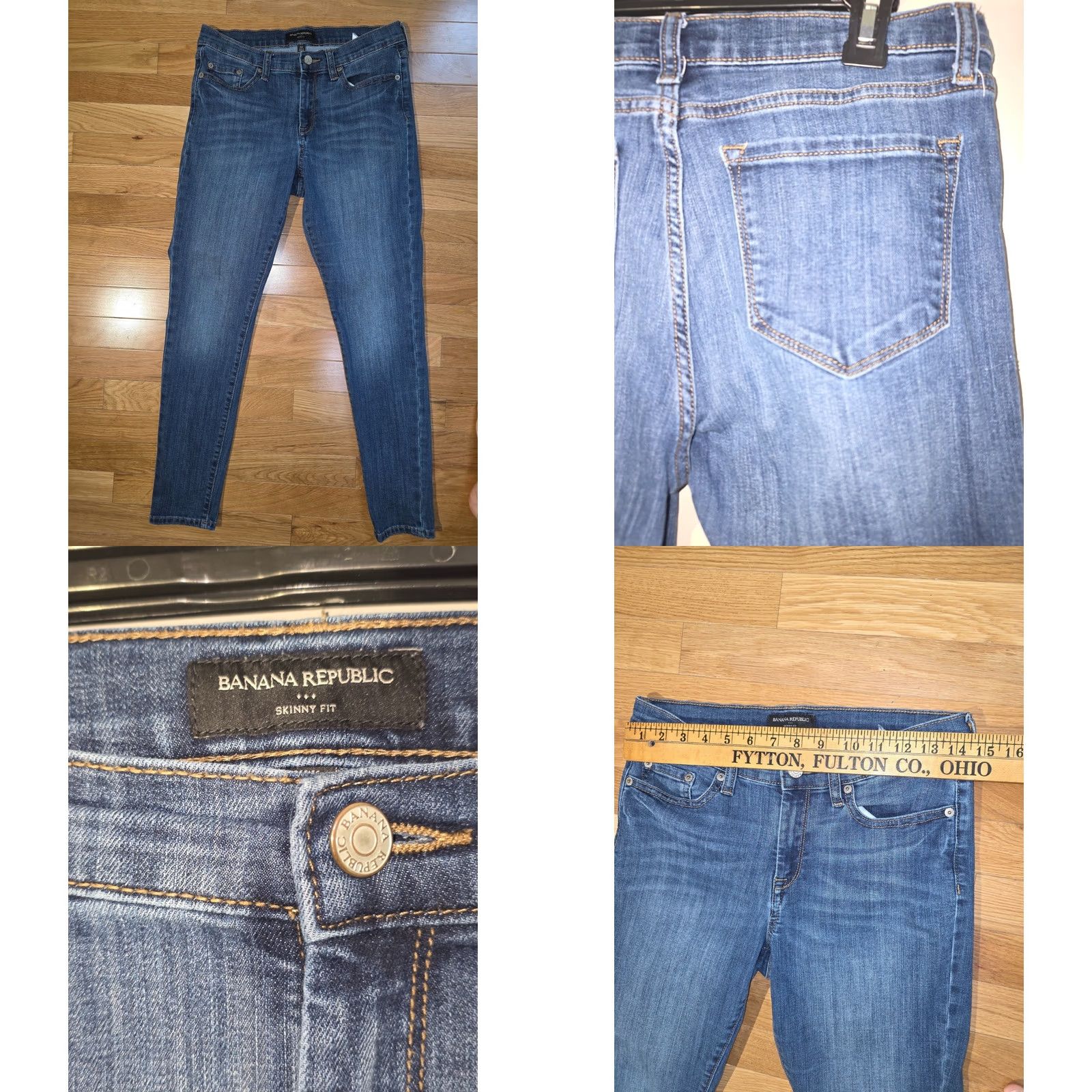 Banana Republic Banana Republic Jeans Women’s 28/6 Skinny Denim Cotton Blue 5-Pocket Medium Wash with Zip Closure Size 28" / US 6 / IT 42 - 8 Thumbnail