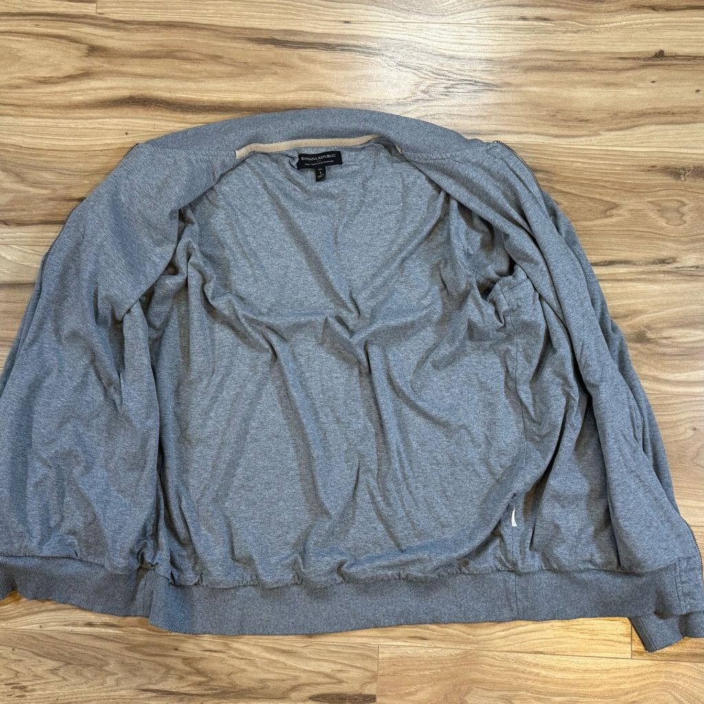 Banana Republic Banana Republic Luxe Touch Bomber Jacket L Tall Grey Size US L / EU 52-54 / 3 - 2 Thumbnail