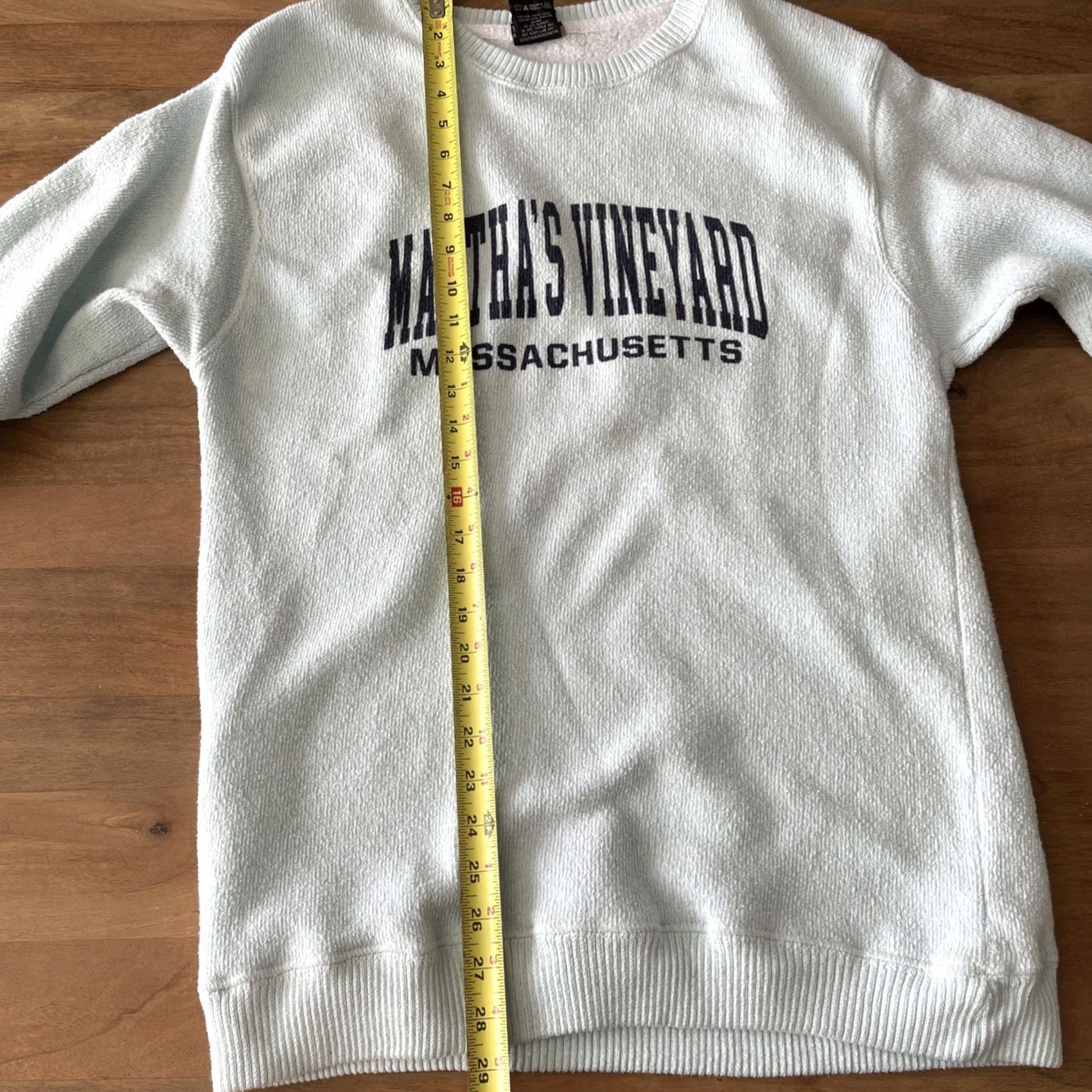 Vintage VINTAGE Martha's Vineyard Sweatshirt Womens L Light Blue Terry Massachusetts USA Size L / US 10 / IT 46 - 7 Thumbnail