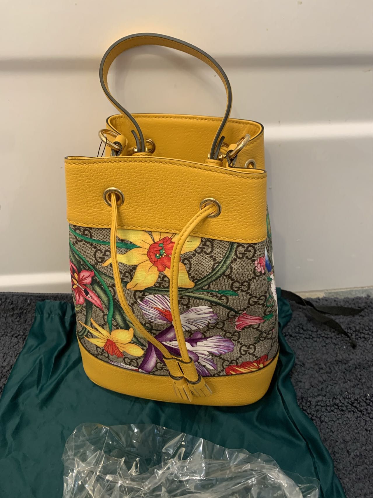 Gucci Gucci Ophidia Flora Small GG Canvas Bucket Bag Size ONE SIZE - 6 Thumbnail