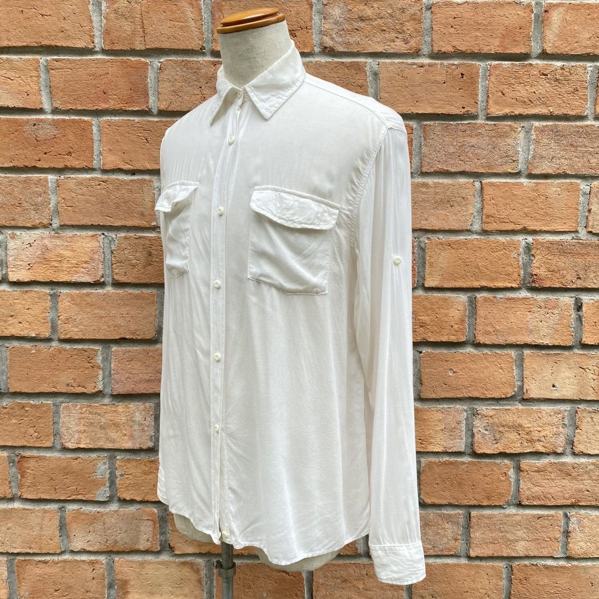 Japanese Brand G.O.A White Soft Long Sleeve Shirt Size US XL / EU 56 / 4 - 9 Thumbnail