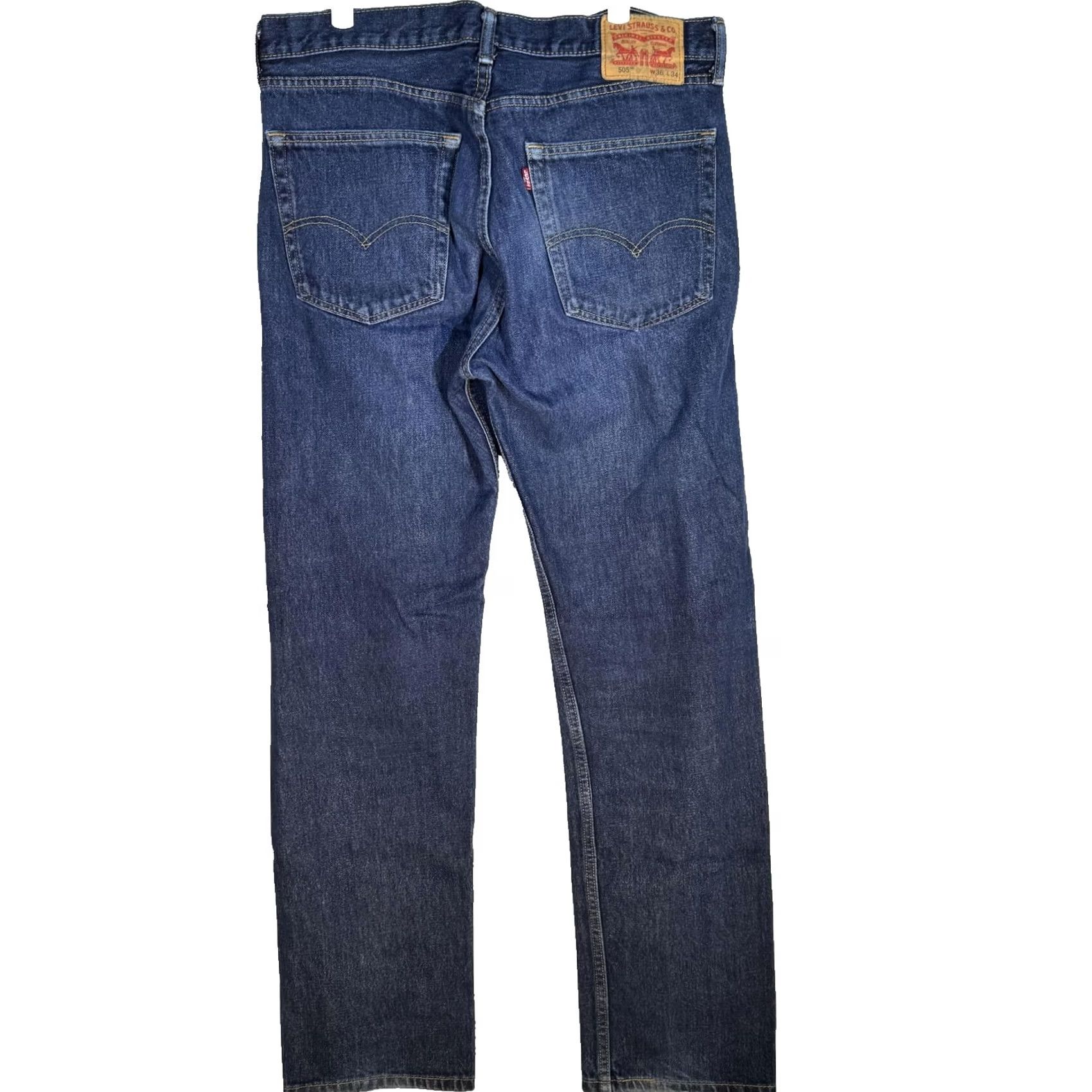 Levi's VINTAGE Levis 505 Jeans Mens 36x34 Blue Straight Leg Denim Regular Fit Classic Size US 36 / EU 52 - 2 Thumbnail