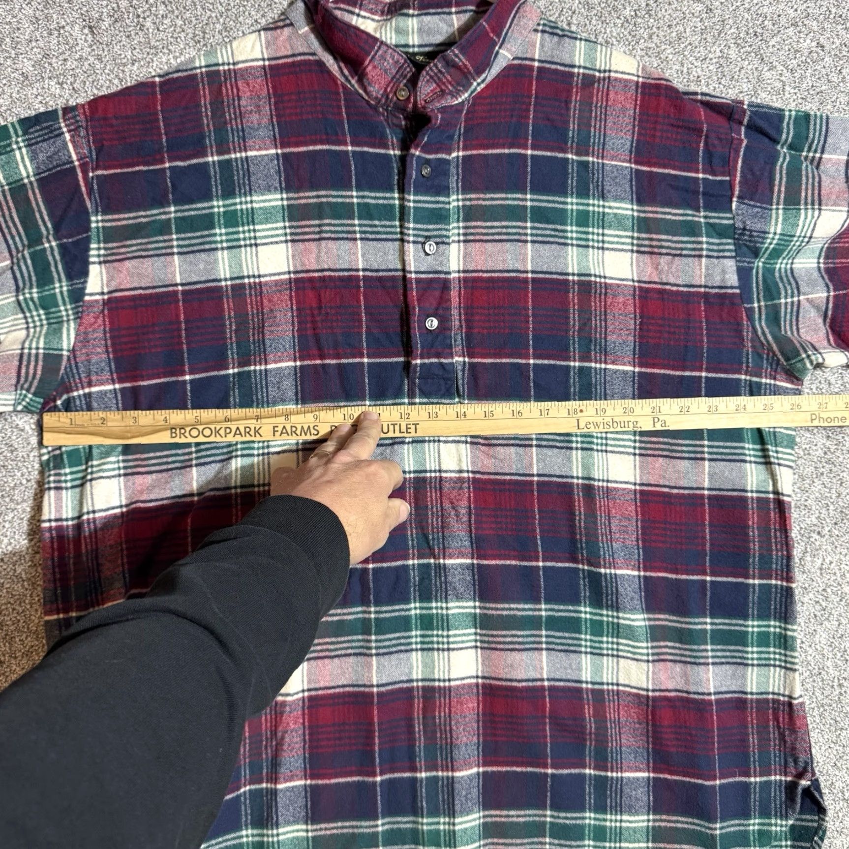 CO Vermont Flannel Co 1/4 Button Shirt Womens XL Grunge Heavy Oversize Western Plaid Multicolor Long Sleeve Mens? Womens? Wait. Size XL / US 12-14 / IT 48-50 - 6 Thumbnail