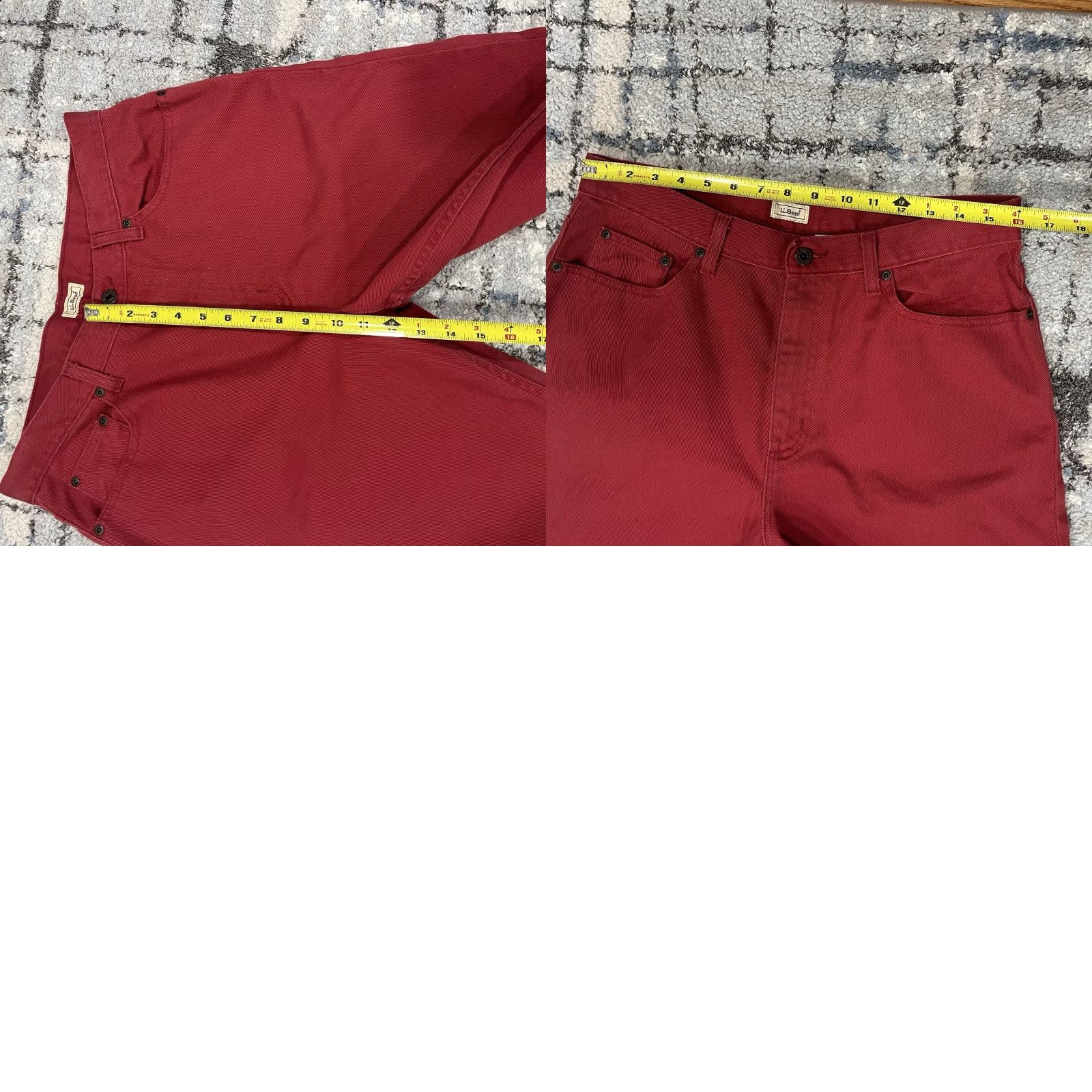 Vintage L.L. Bean Pants Womens Size 14 Straight Leg Chino Pockets Red Shirt? Size 36" / US 14 / IT 50 - 8 Thumbnail