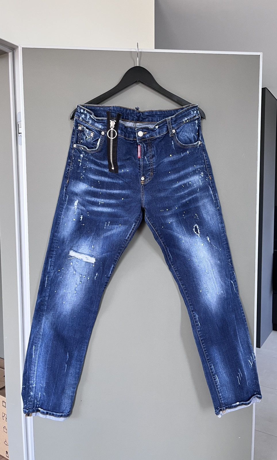 Ds2 Dsquared Like Jeans Dsquared2 Iconic Painted Fake Zipper Slim