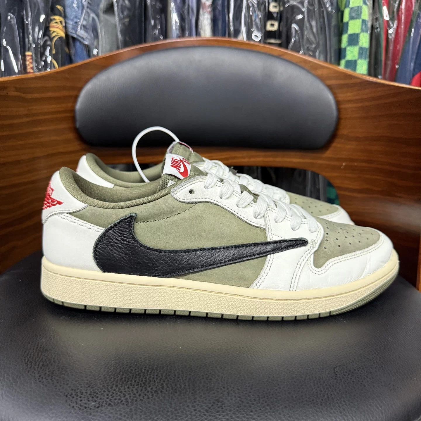 Nike Jordan 1 TS Reverse 8.0 White Green Olive 44 Mint Size US 11 / EU 44 - 4 Thumbnail