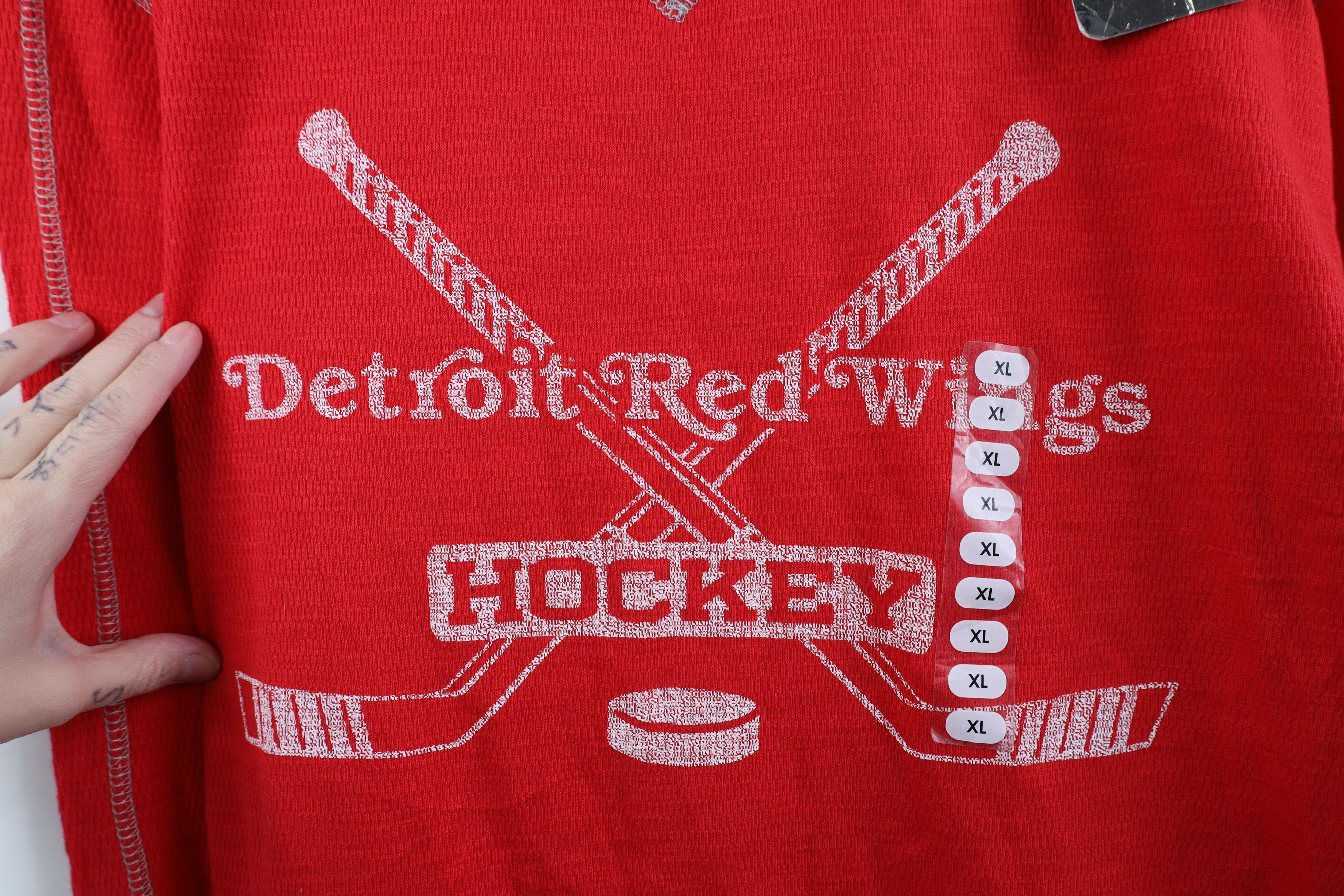 Vintage Deadstock Vintage Y2K Hockey Thermal Waffle Knit T-Shirt Size US XL / EU 56 / 4 - 8 Thumbnail