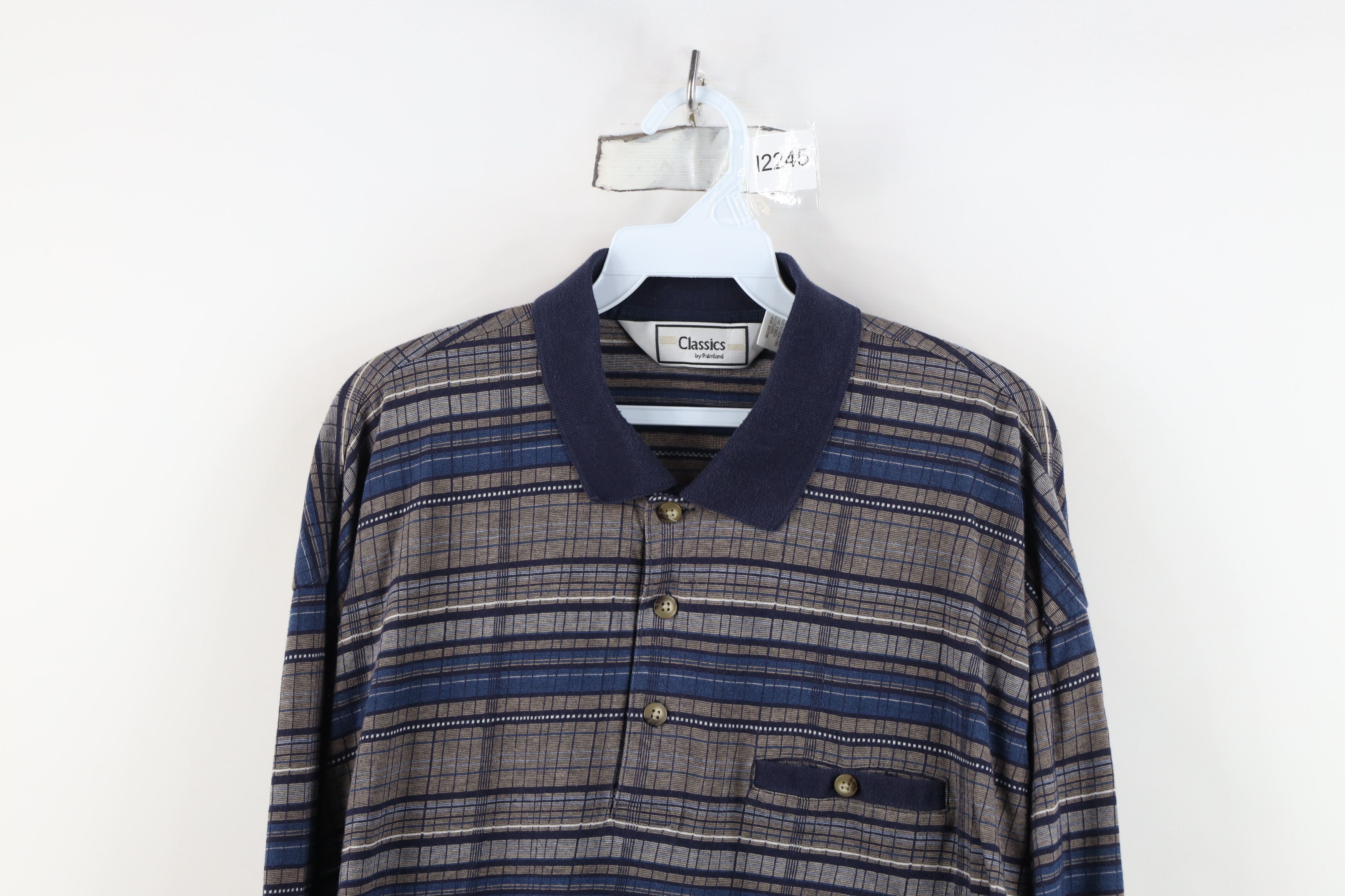 Vintage Vintage 90s Streetwear Knit Pullover Long Sleeve Polo Shirt Size US XL / EU 56 / 4 - 2 Thumbnail