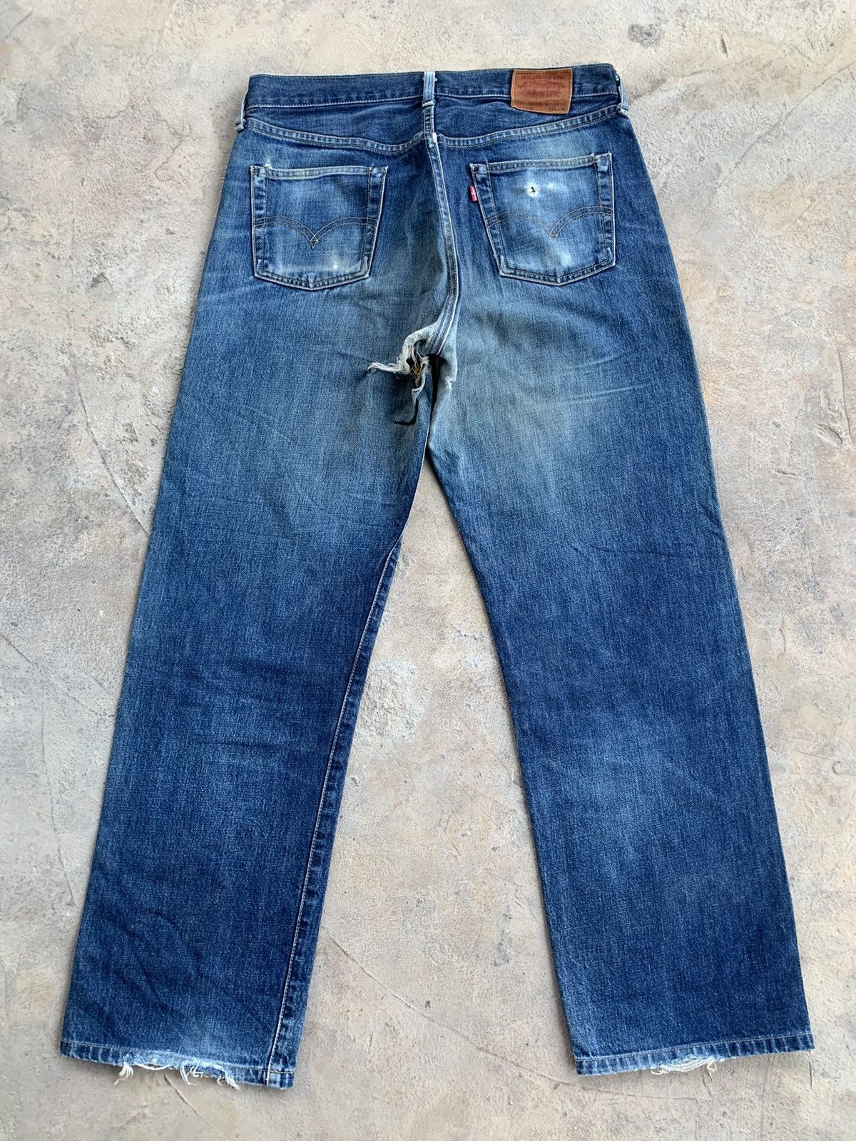 Levi's × Vintage Vintage Levis Big E 503B Selvedge Distressed Denim Size US 34 / EU 50 - 2 Thumbnail