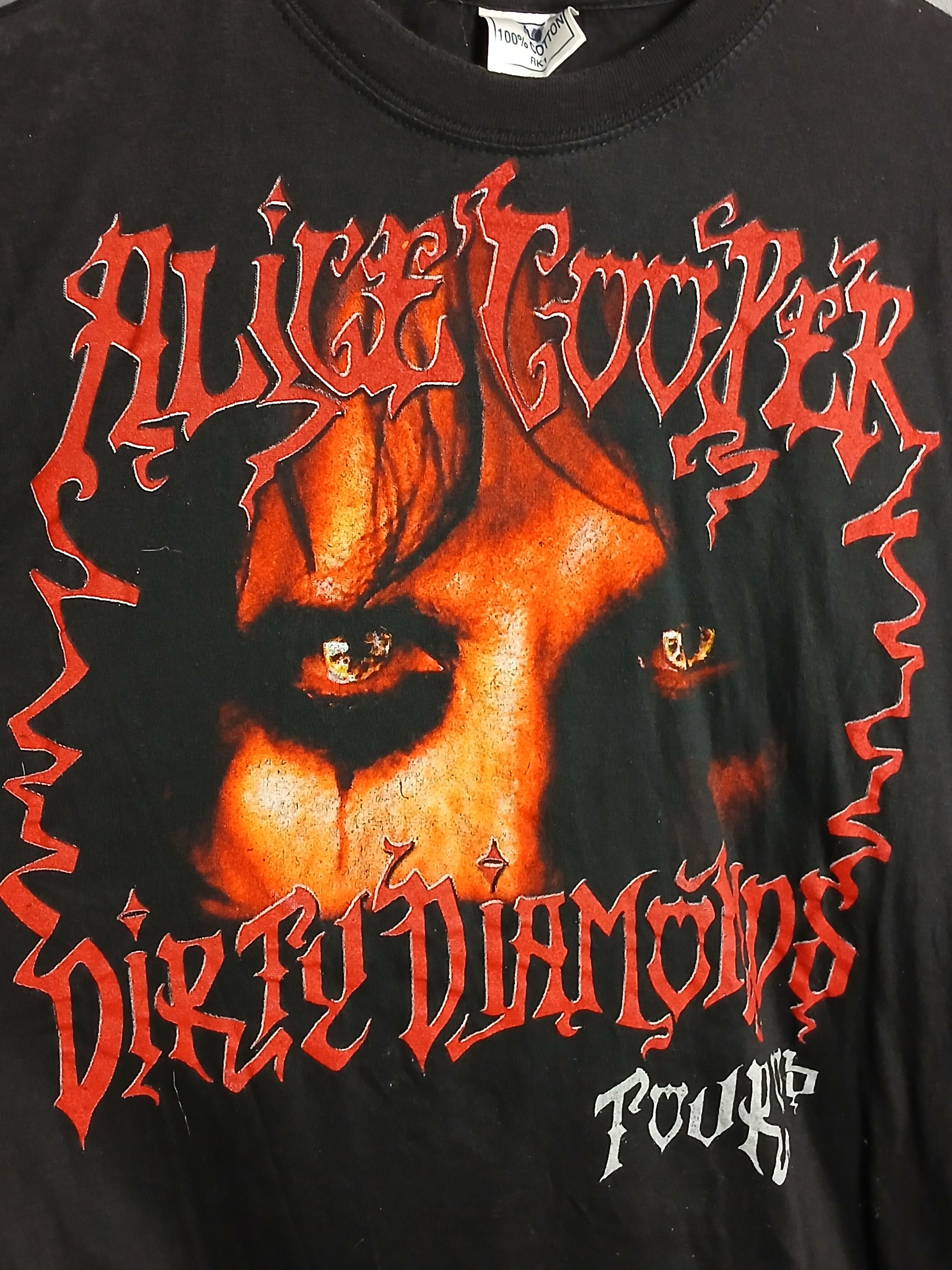 Band Tees × Vintage Vintage 2006 Alice Cooper Dirty Diamonds Tour T-Shirt Size US L / EU 52-54 / 3 - 3 Thumbnail