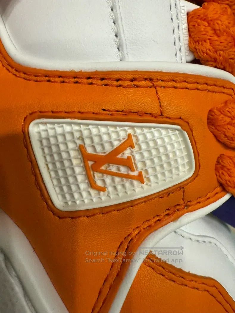 Louis Vuitton Louis Vuitton Trainer Maxi White Orange Fat Ding shoes Size US 8.5 / EU 41-42 - 5 Thumbnail