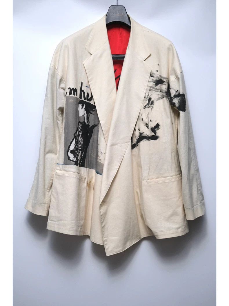 Yohji Yamamoto Yohji Yamamoto 17SS Hand-painted Blazer Size US M / EU 48-50 / 2 - 1 Thumbnail
