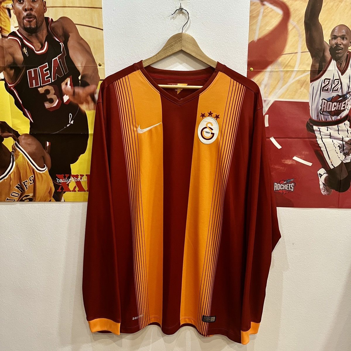Nike × Vintage Galatasaray 2014-15 Home Nike Long Sleeve Jersey Size US XXL / EU 58 / 5 - 1 Thumbnail