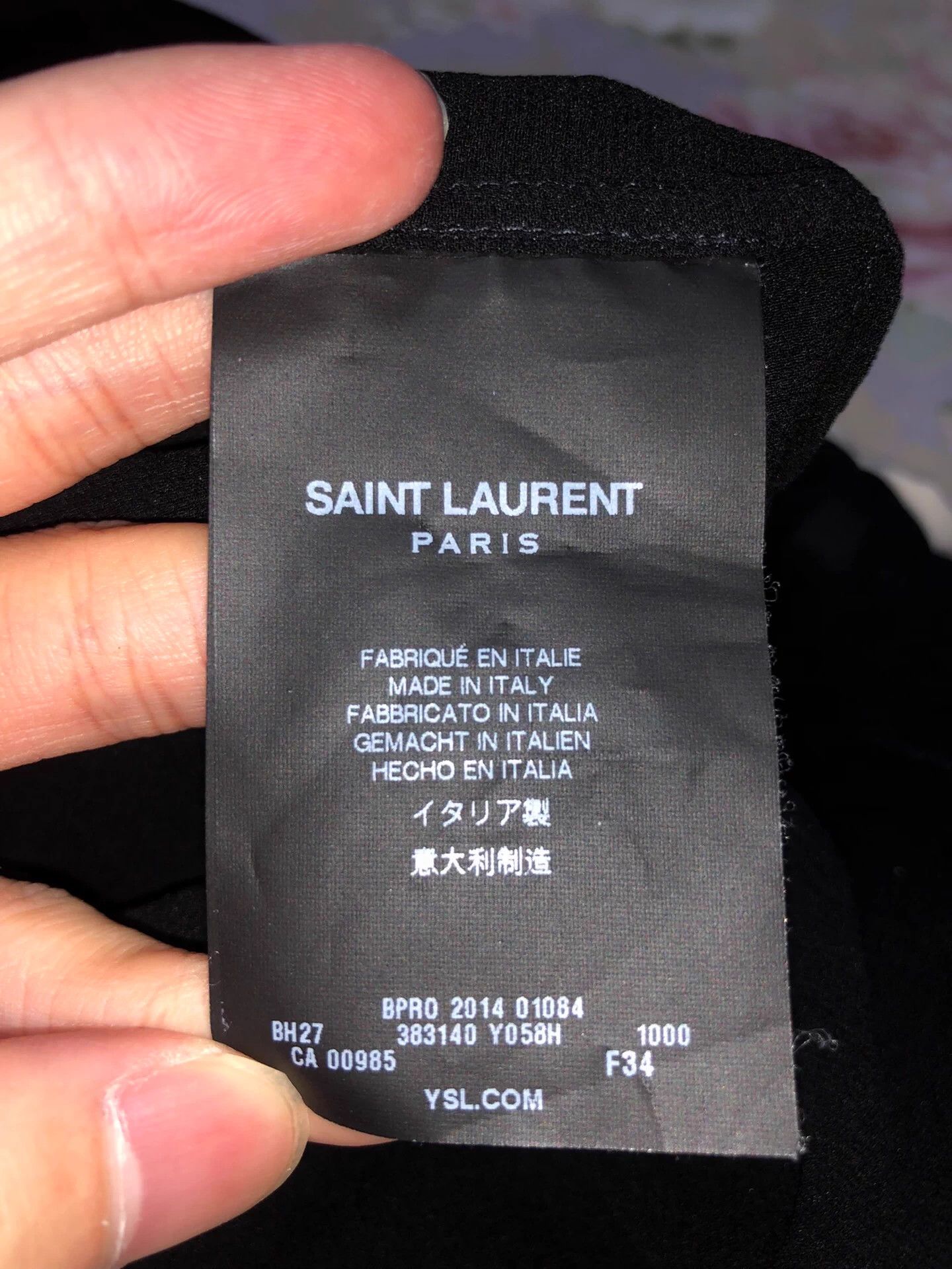 Saint Laurent Paris Saint Laurent SLP Black White Peak Collar Silk Sheer Shirt Size XS / US 0-2 / IT 36-38 - 5 Thumbnail