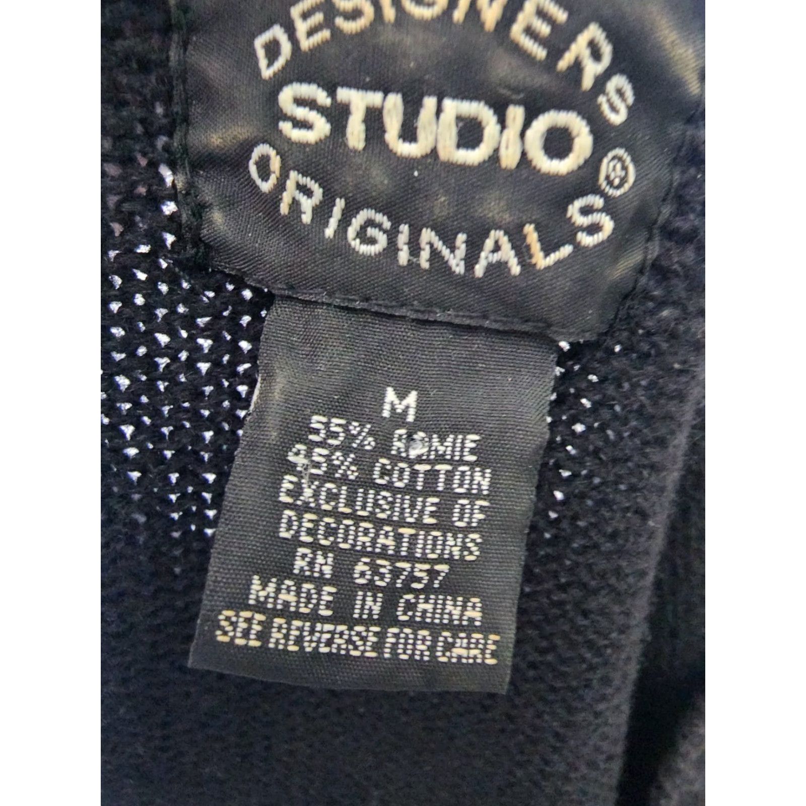 Vintage VINTAGE Designers Studio Originals Cardigan Sweater Womens M Black Pink Tropical Flamingo Embroidered Cropped Button Ribbed Hem Swing 90s Mens Womens Size M / US 6-8 / IT 42-44 - 5 Thumbnail
