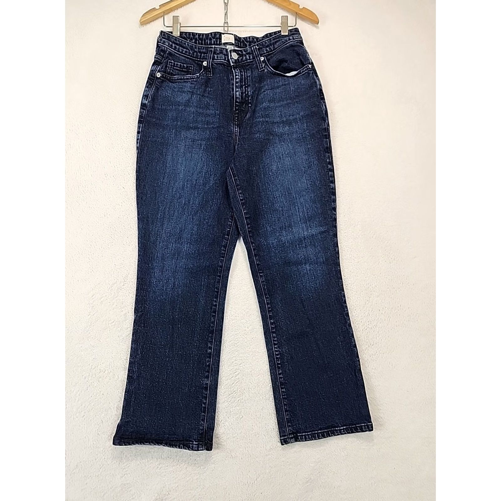 Vintage VINTAGE? A New Day Womens High Rise Tapered Leg Stretch Blue Mom Jeans 8/29R Retro Size 30" / US 8 / IT 44 - 4 Thumbnail