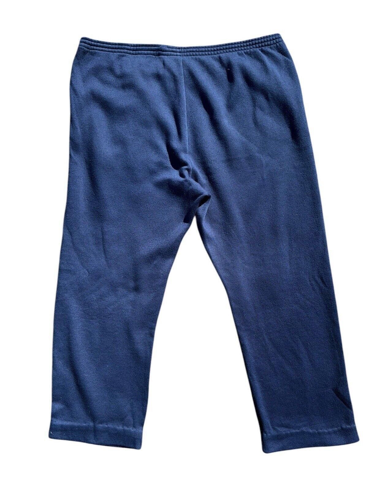 Nike Vintage Nike 80s Navy Blue Baggy Skater Grunge Sweatpants L Size US 34 / EU 50 - 4 Thumbnail