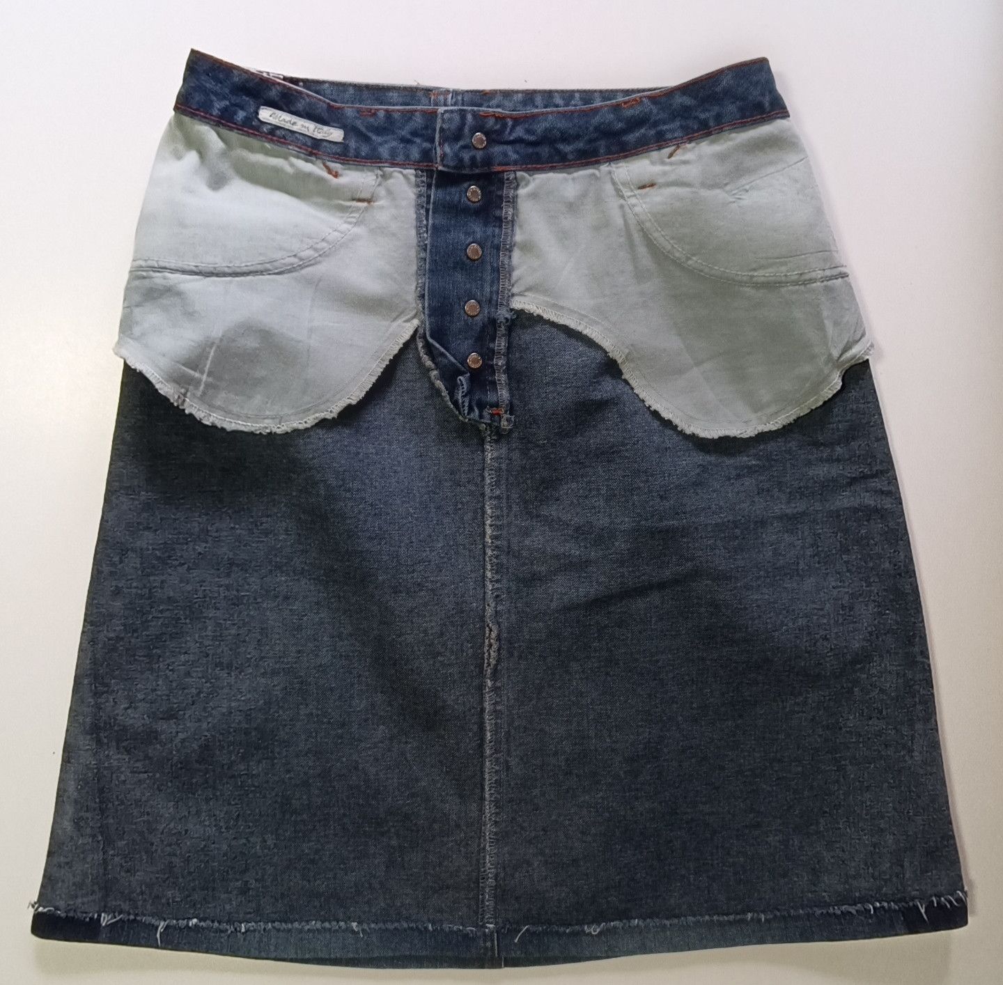 Jean Paul Gaultier Trapezoidal midi denim skirt Size 27" / US 4 / IT 40 - 18 Thumbnail