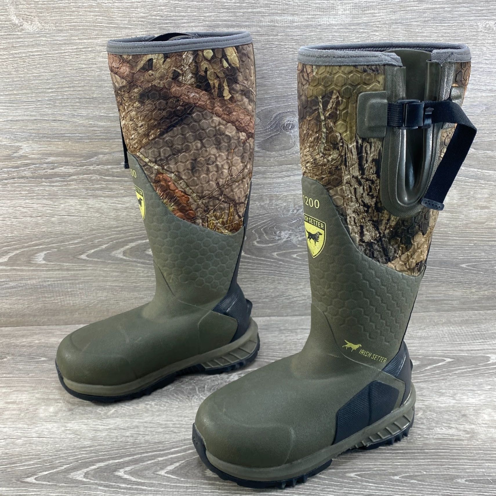Vintage Irish Setter MudTrek Waterproof Insulated Rubber Boots Camo Hunting Unisex Adults Mens 4 Womens 6 Green Camo Boots Size US 5.5 / IT 35.5 - 6 Thumbnail