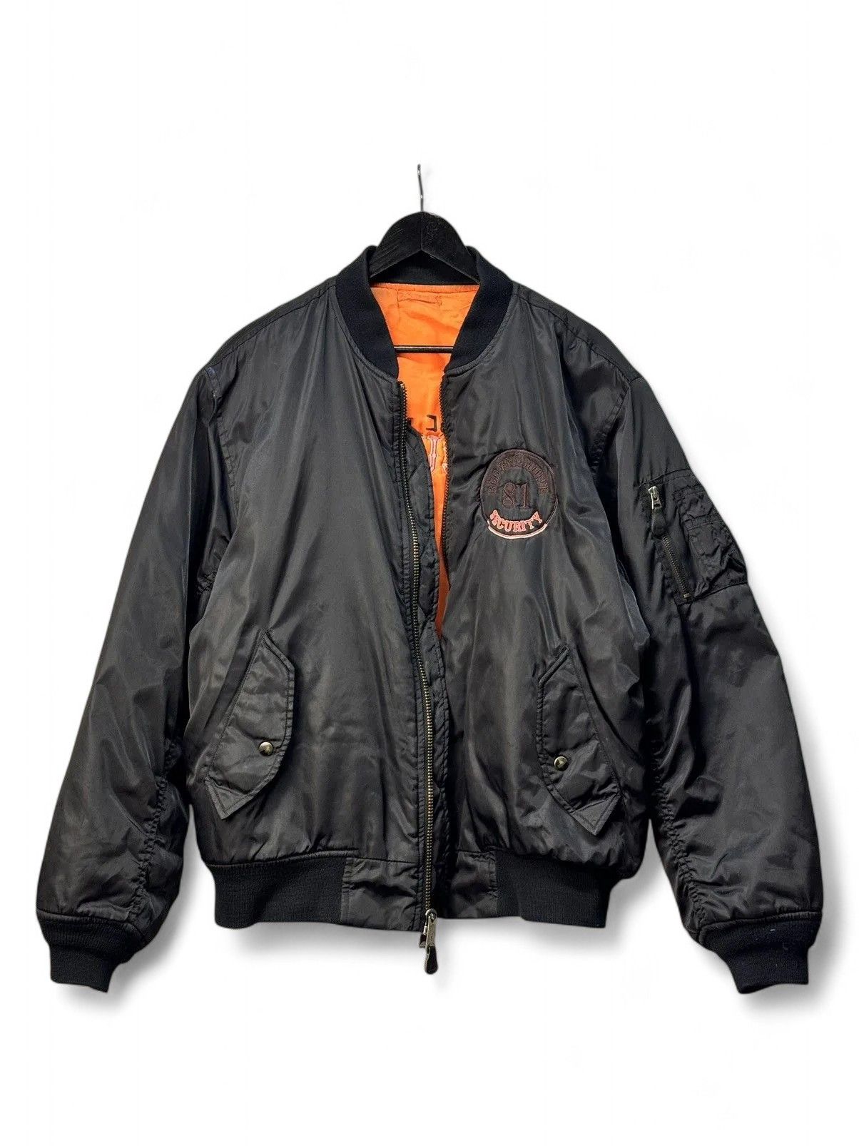 If Six Was Nine Vintage Okamoto Security Industries MA-1 Bomber Jacket Faded Size US L / EU 52-54 / 3 - 5 Thumbnail