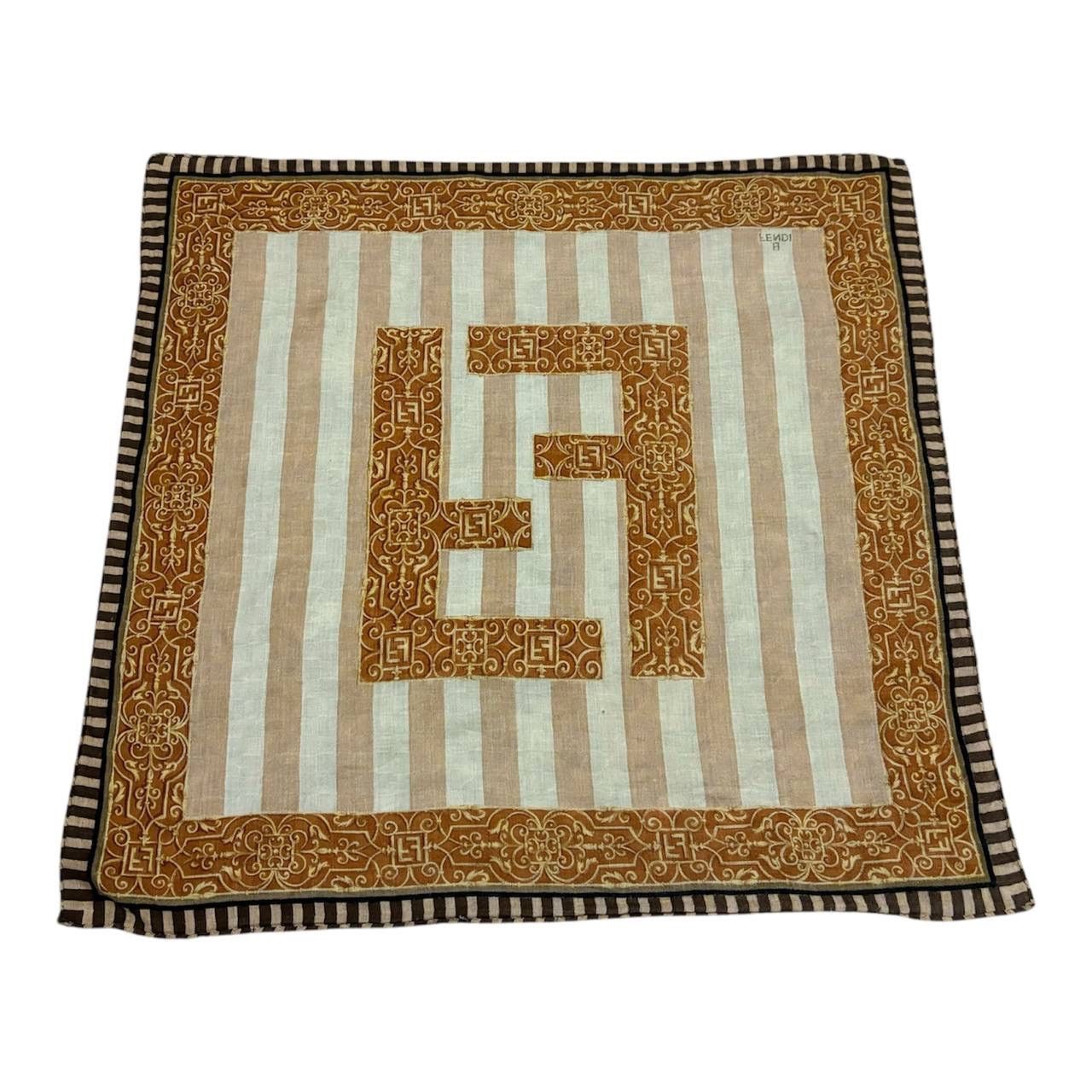 Fendi Fendi Zucca BigLogo Scarf Neckerchief Handkerchief Size ONE SIZE - 2 Thumbnail