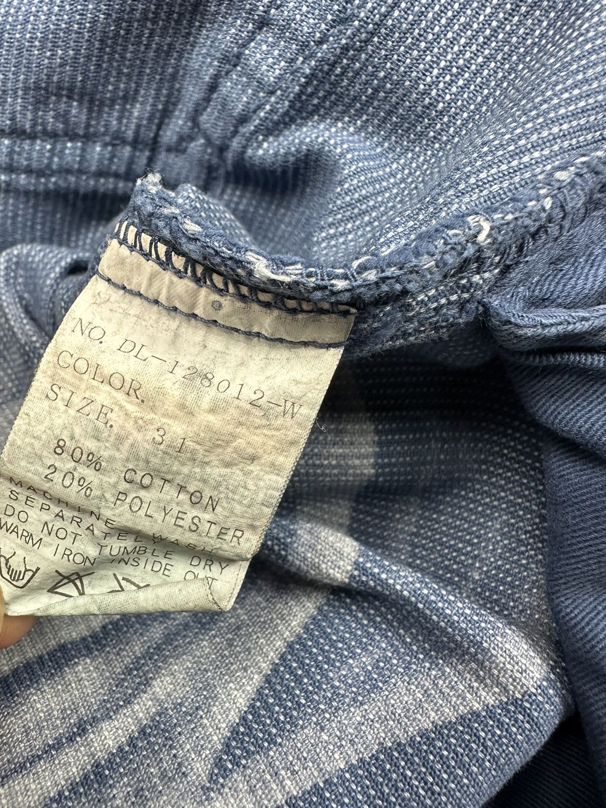 Japanese Brand Vintage Inal Kudroy Washed Blue Design Pant Size US 31 - 10 Thumbnail